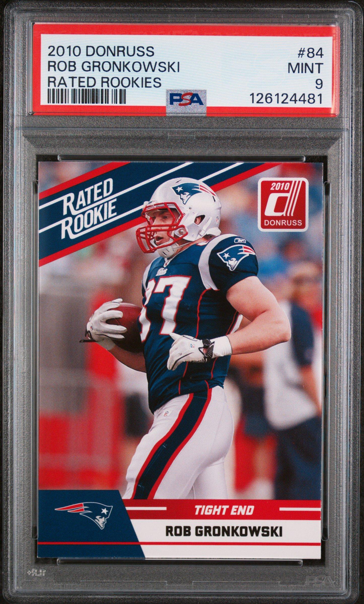 2010 Donruss Rated Rookies 84 Rob Gronkowski PSA 9