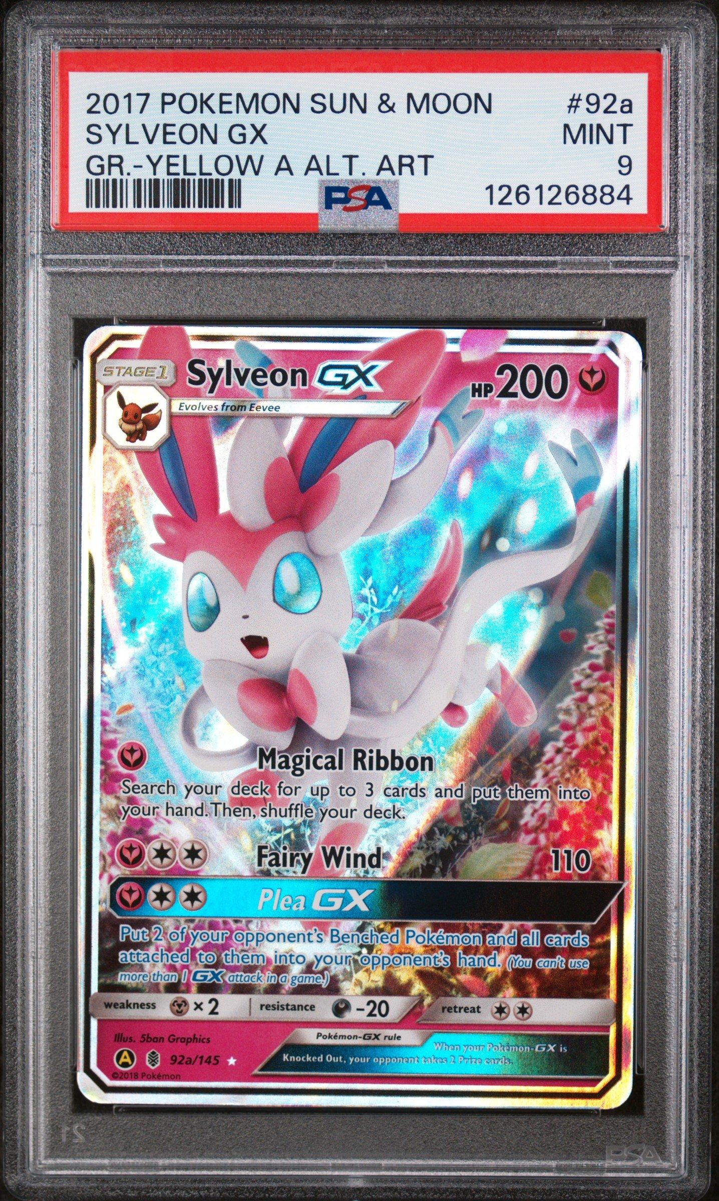 2017 Pokemon Sun & Moon Guardians Rising 92a Sylveon Gx Yellow A