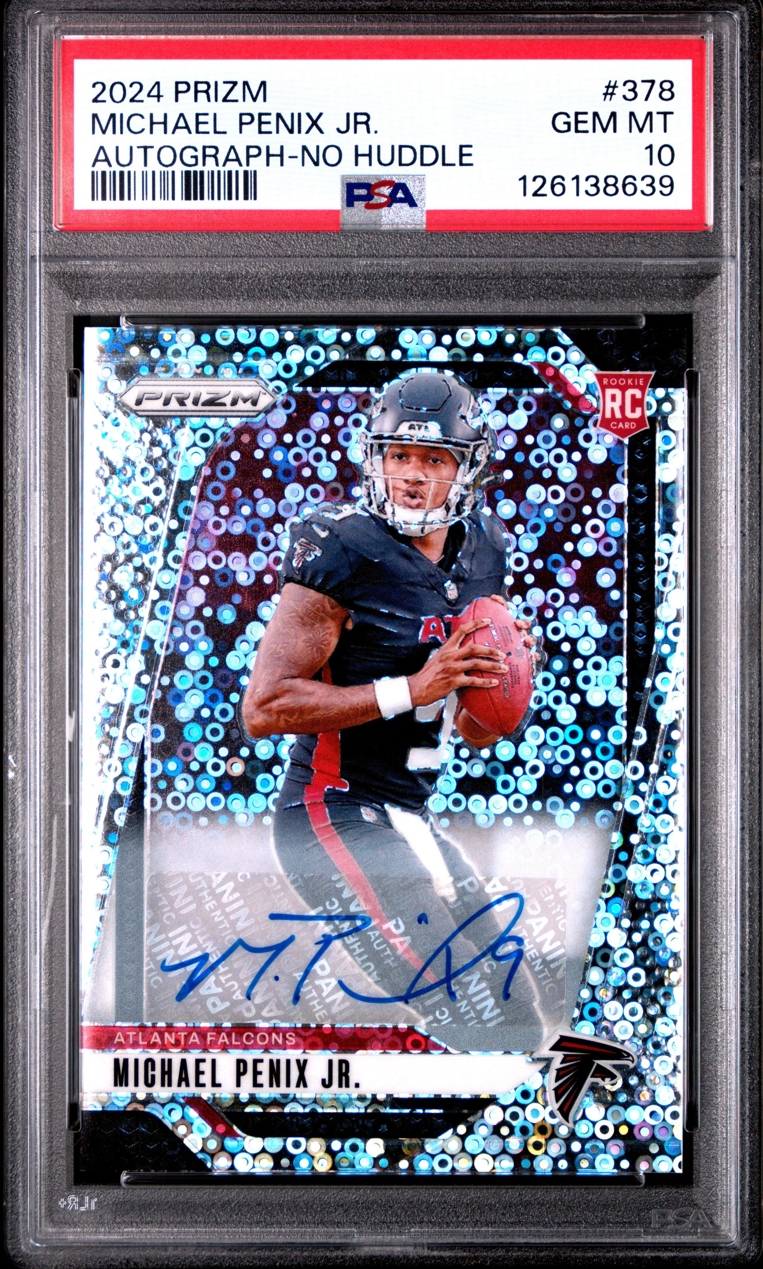 2024 Panini Prizm 378 Michael Penix Jr.Autograph-no Huddle PSA 10