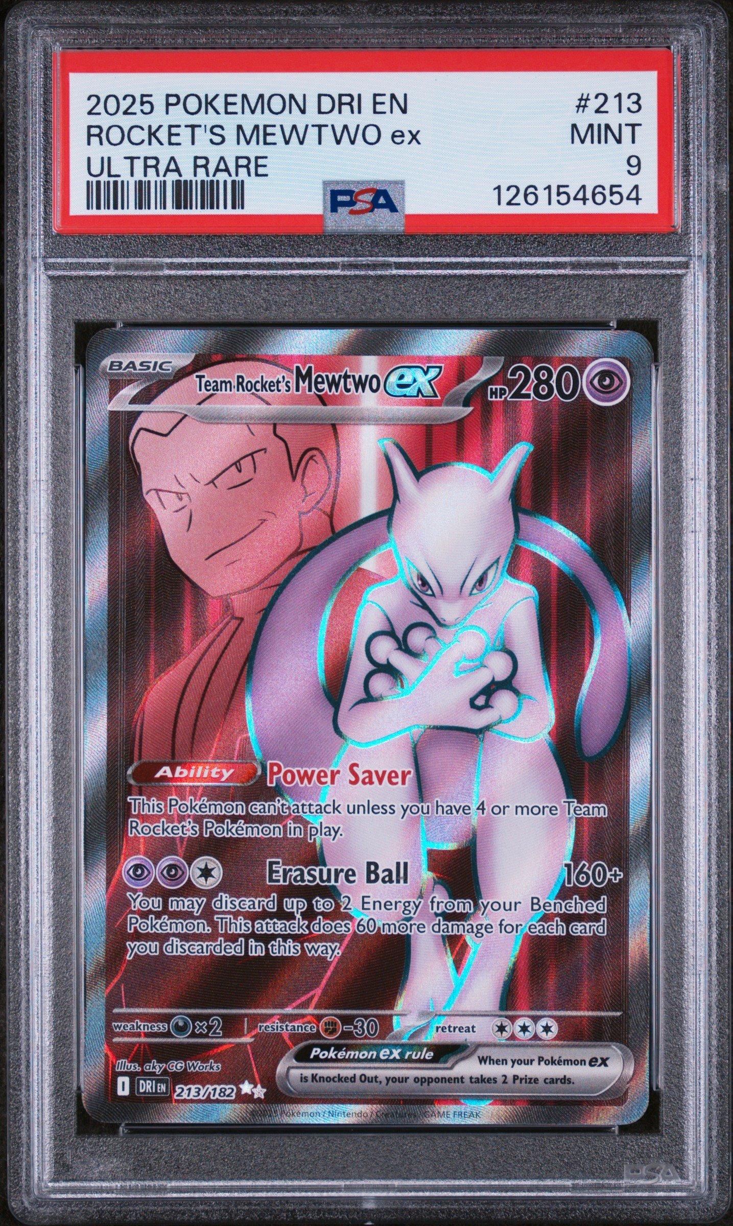 2025 Pokemon Dri En-destined Rivals 213 Team Rocket's Mewtwo Ex