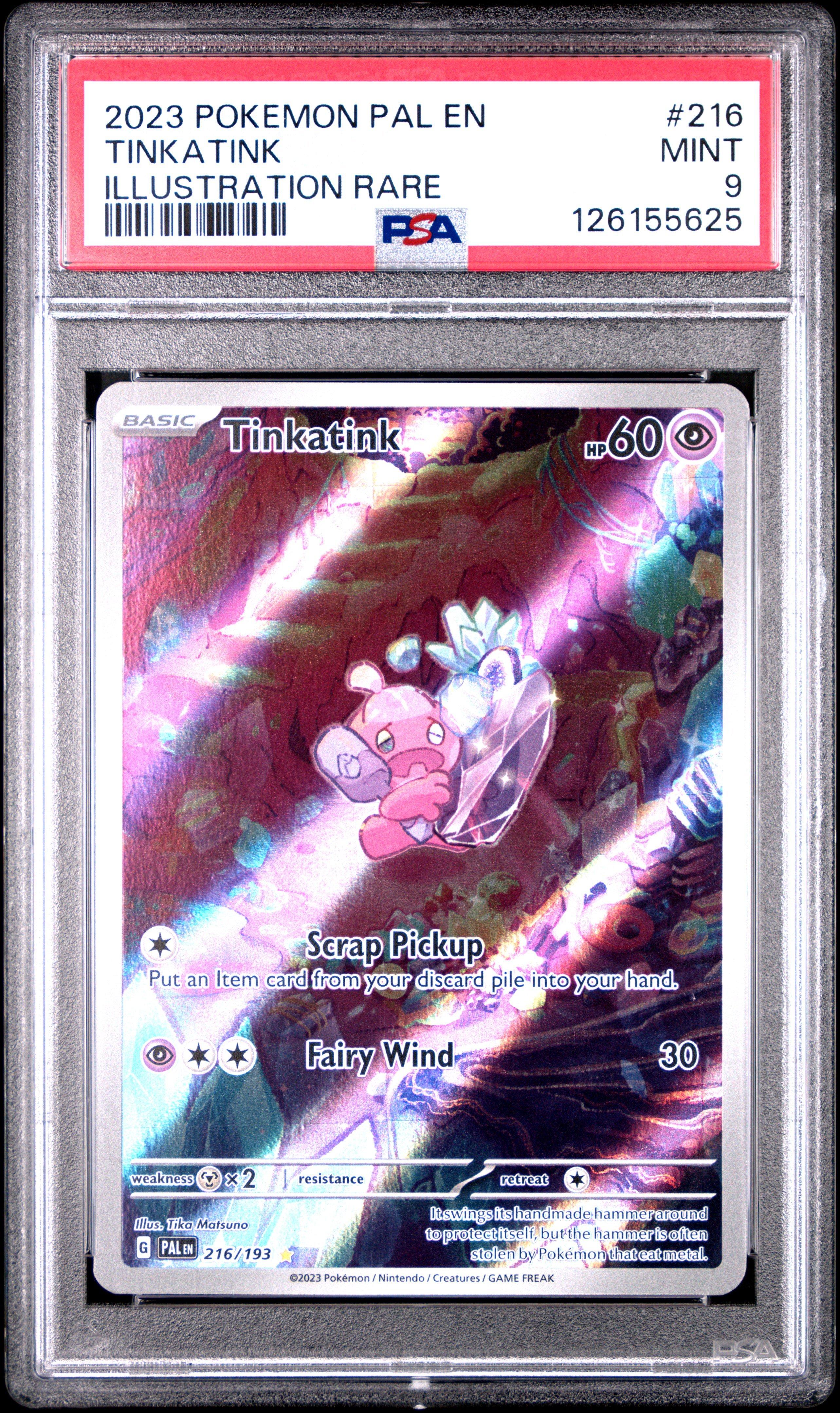 2023 Pokemon Pal En-paldea Evolved 216 Tinkatink Illustration Rare PSA 9  Graded Card | GameStop