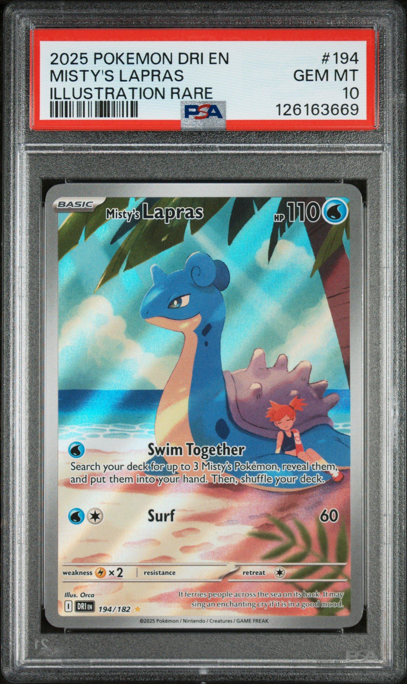 2025 Pokemon Dri En-destined Rivals 194 Misty's Lapras