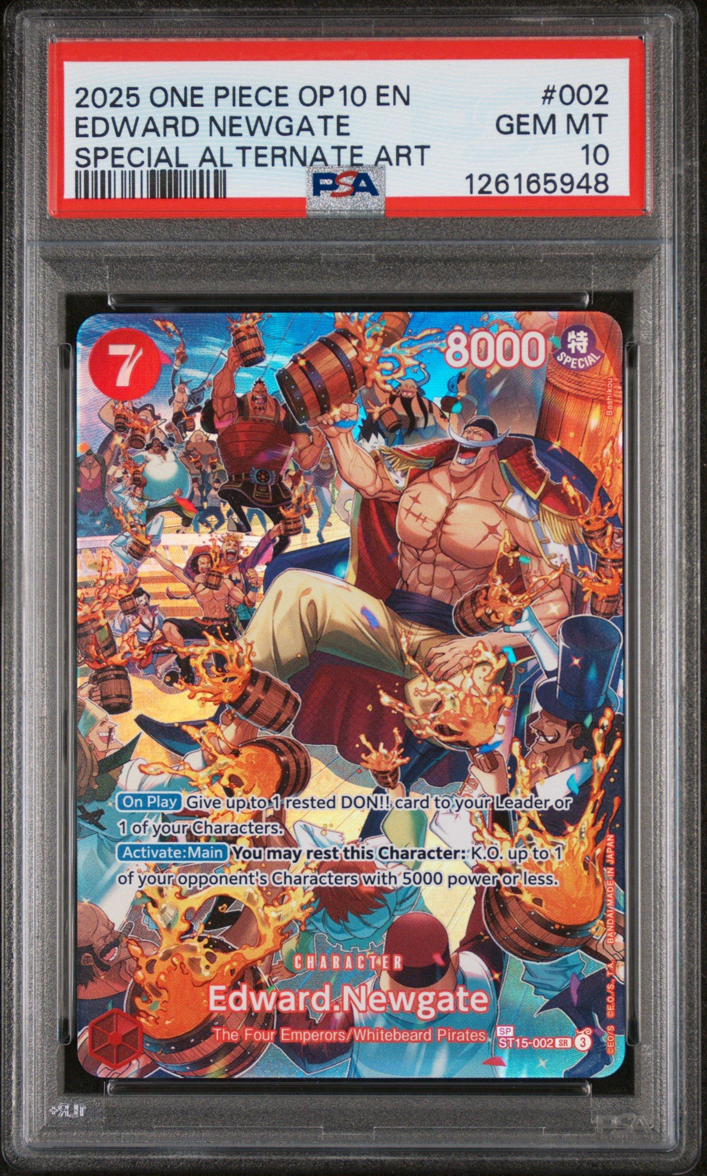 PSA10 エドワード・ニューゲート OP10-002 スペシャル 2025 One Piece Op10-royal Blood 002 Edward Newgate Special