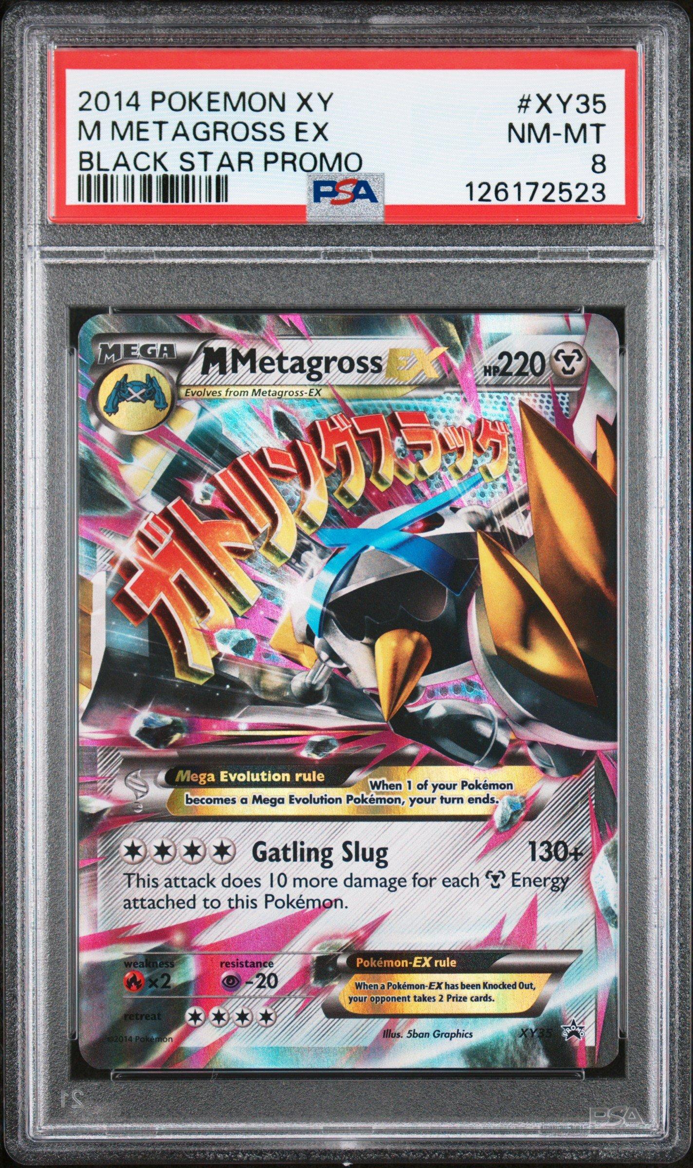 2014 Pokemon Xy Black Star Promo Xy35 M Metagross Ex PSA 8 Graded
