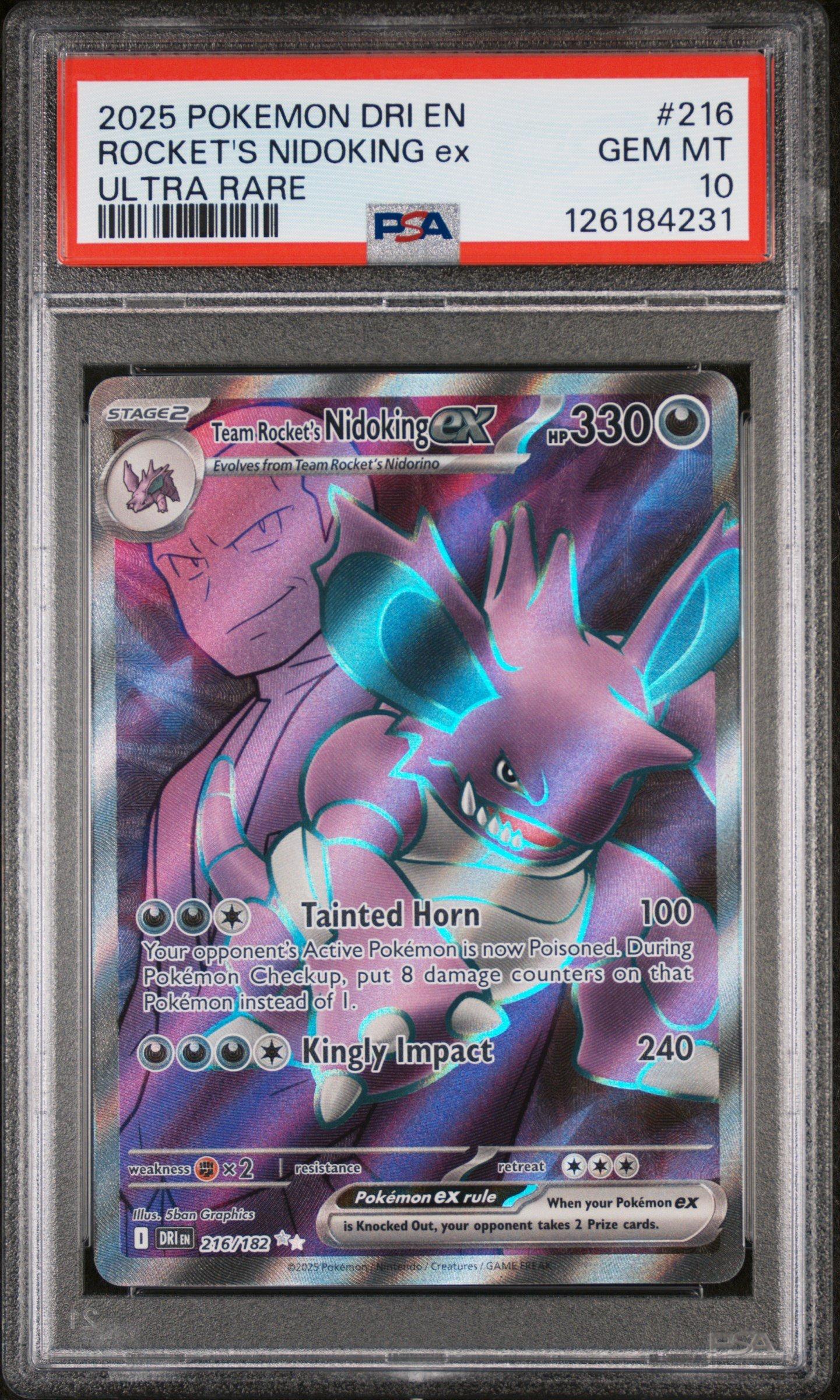 2025 Pokemon Dri En-destined Rivals 216 Team Rocket's Nidoking Ex