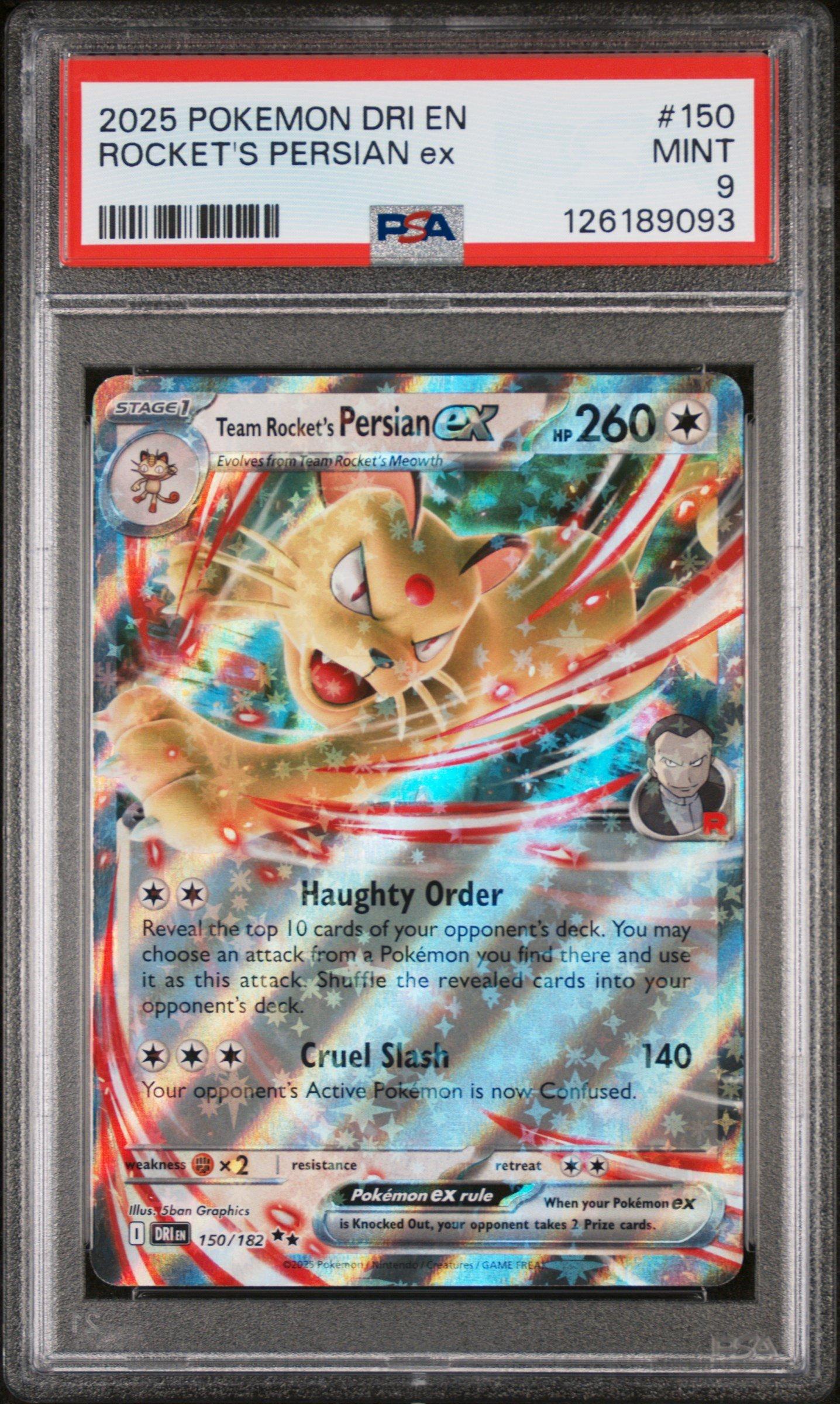 2025 Pokemon Dri En-destined Rivals 150 Team Rocket's Persian Ex
