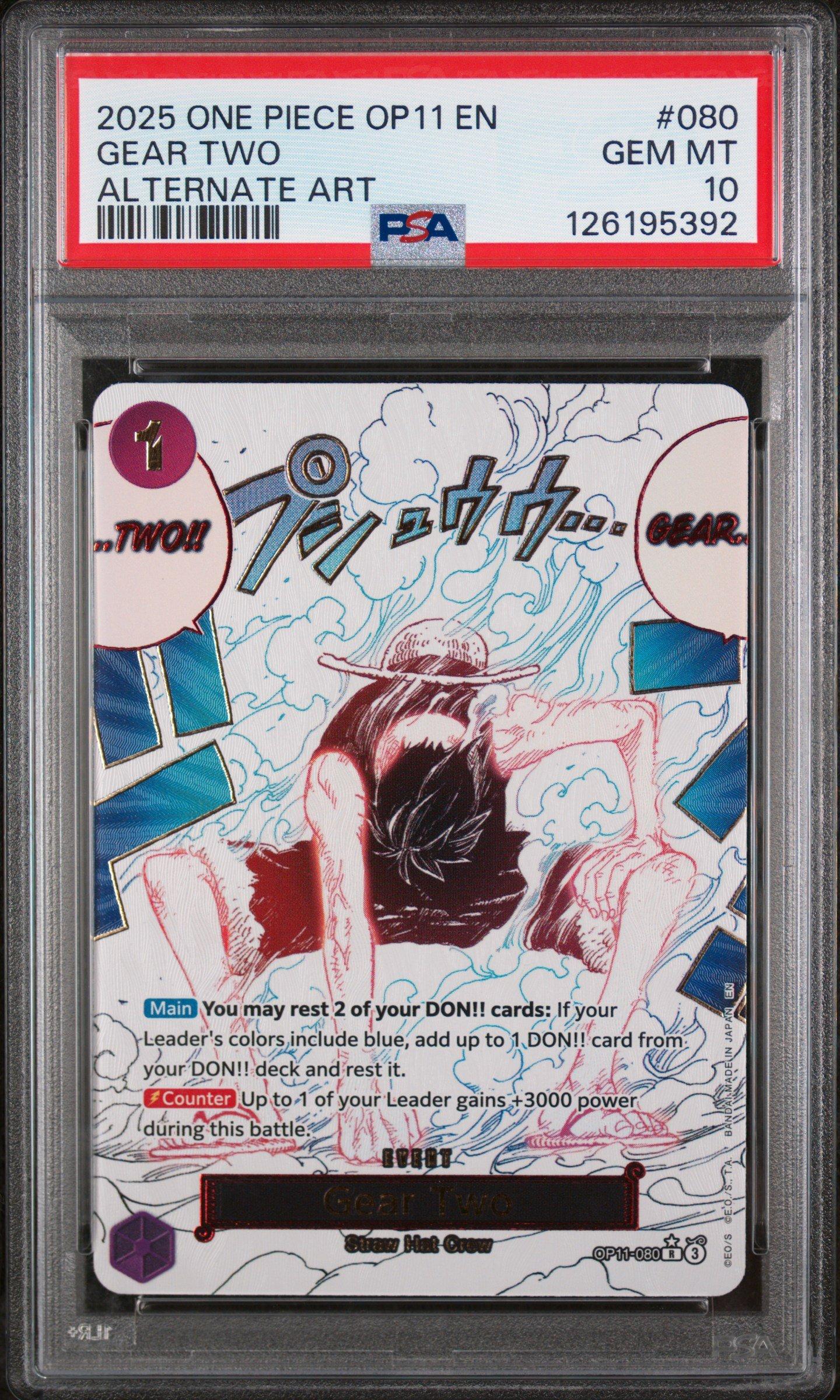 2025 One Piece Op11-a Fist Of Divine Speed 080 Gear Two Alternate