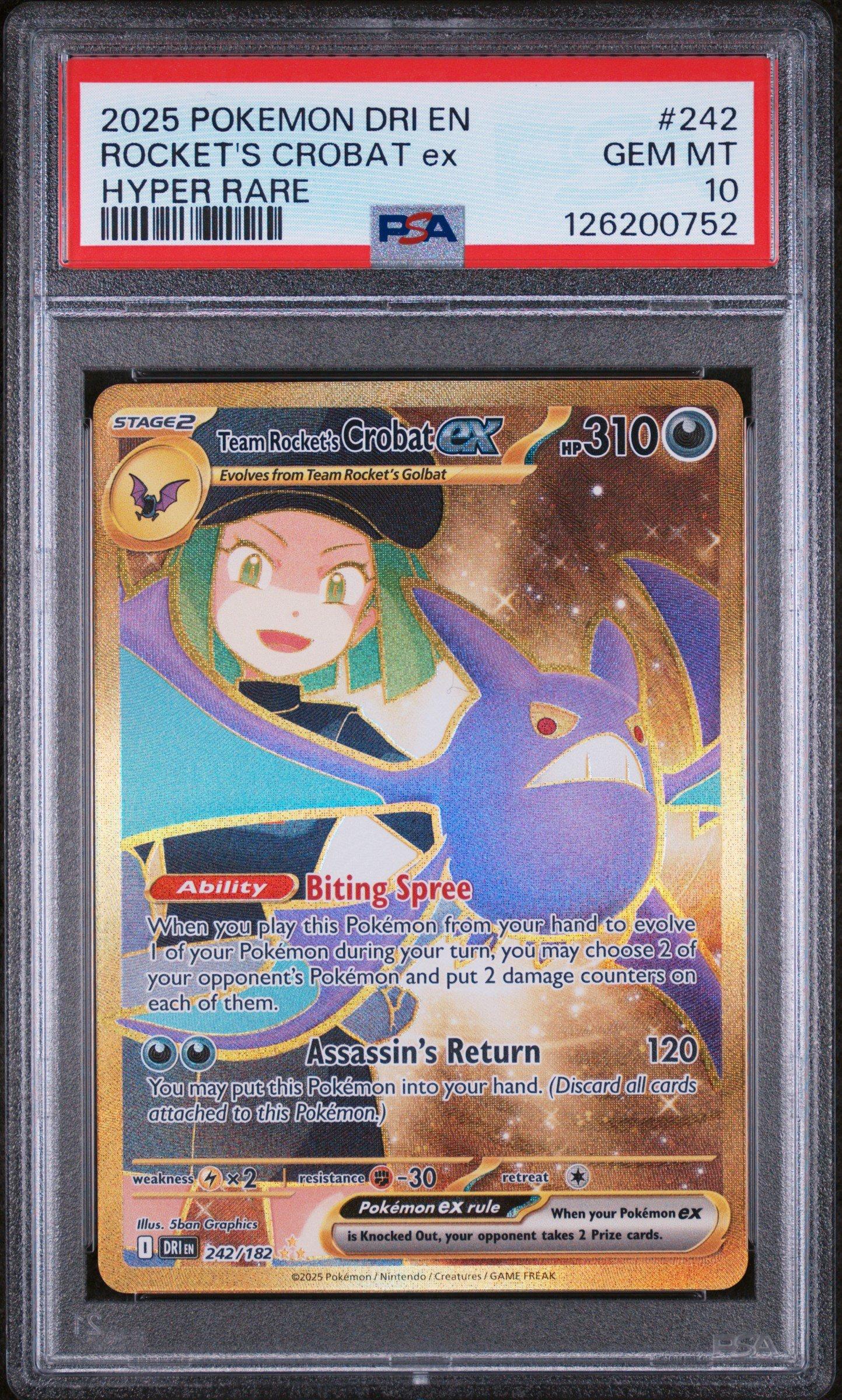 2025 Pokemon Dri En-destined Rivals 242 Team Rocket's Crobat Ex