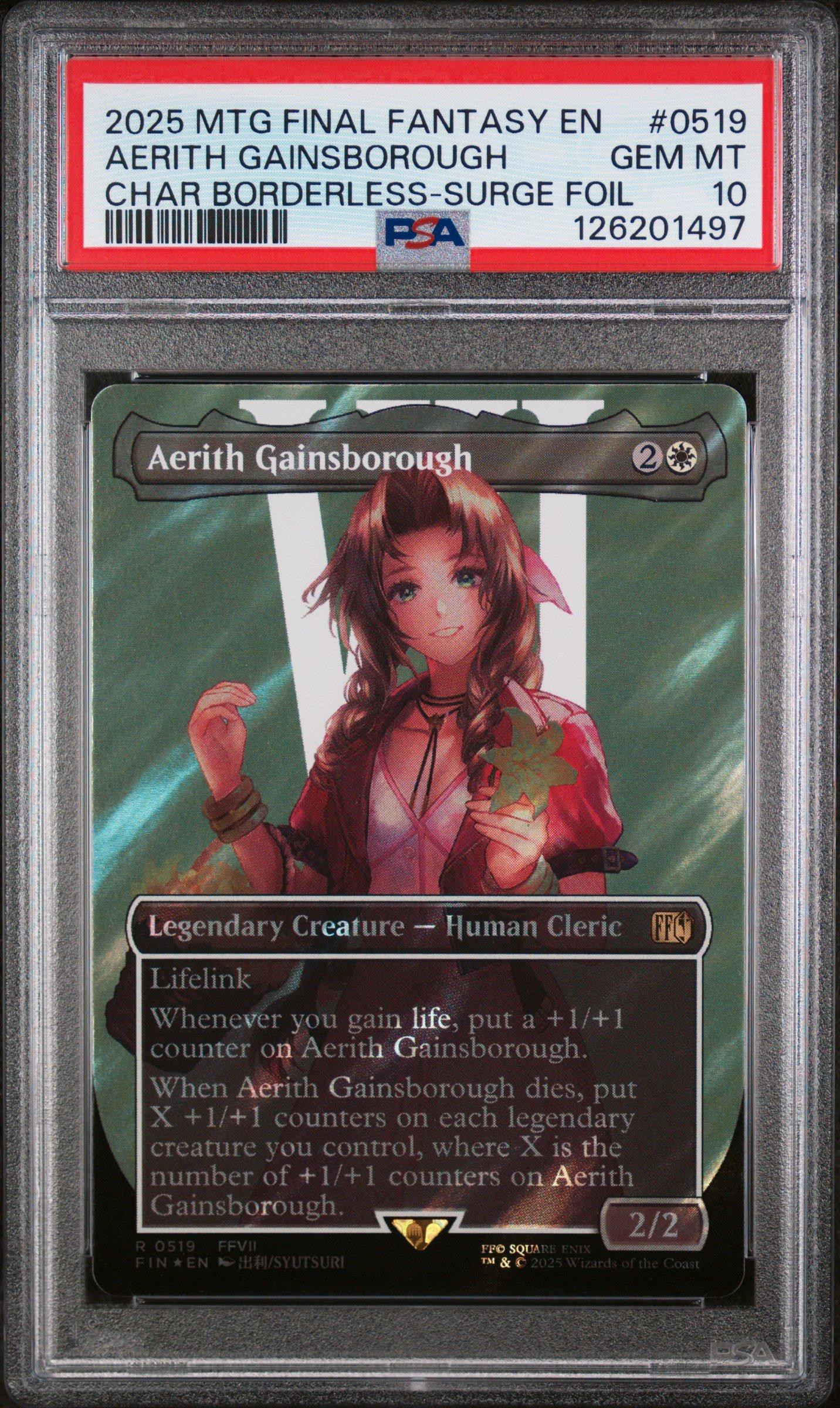 aerith mtg card FOIL] Aerith, Last Ancient (Borderless) (Chocobo Track Foil) Lifelink Whenever you gain life Aerith Gainsborough [Borderless] #374 Prices