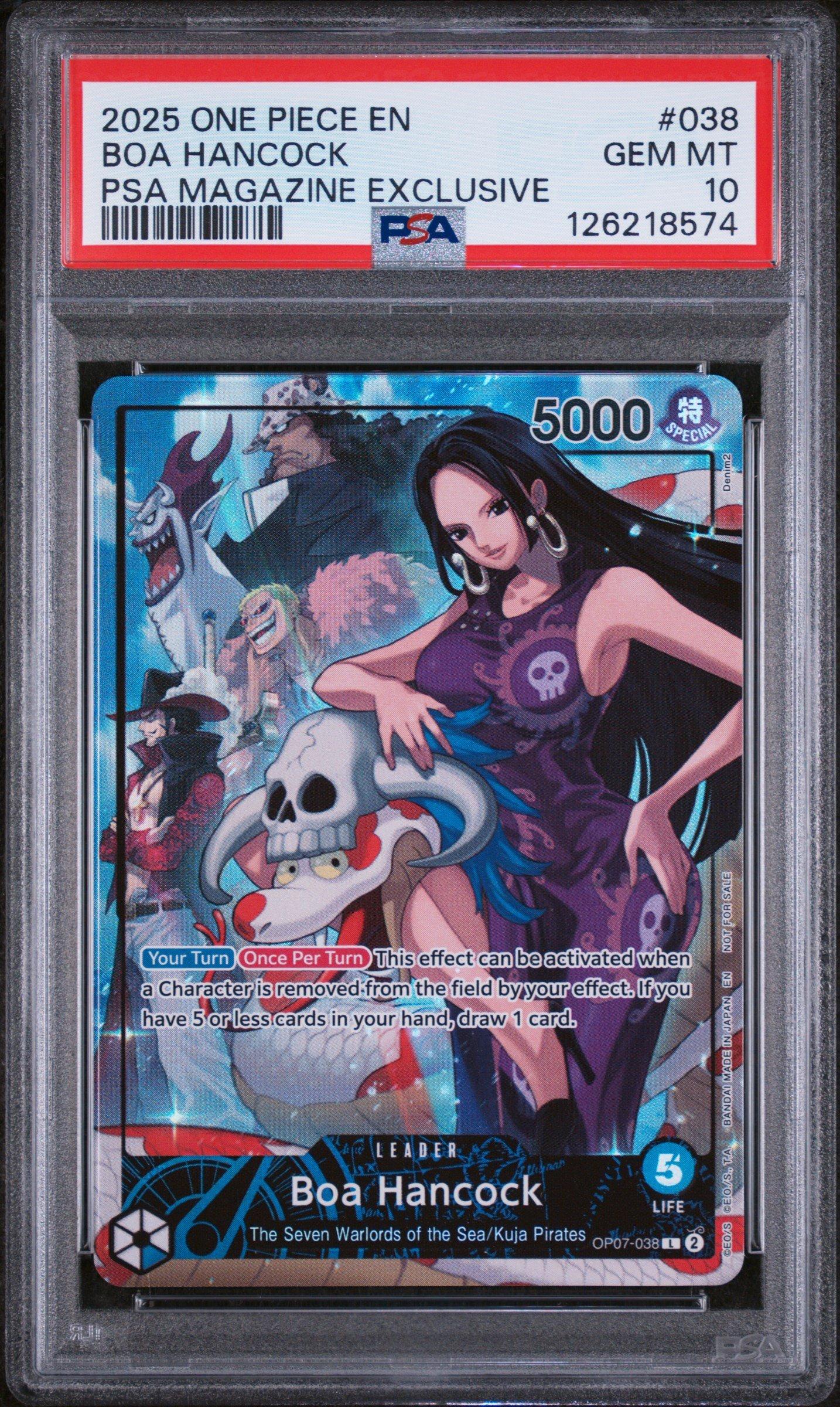 2025 One Piece Promos 038 Boa Hancock Psa Magazine Exclusive PSA