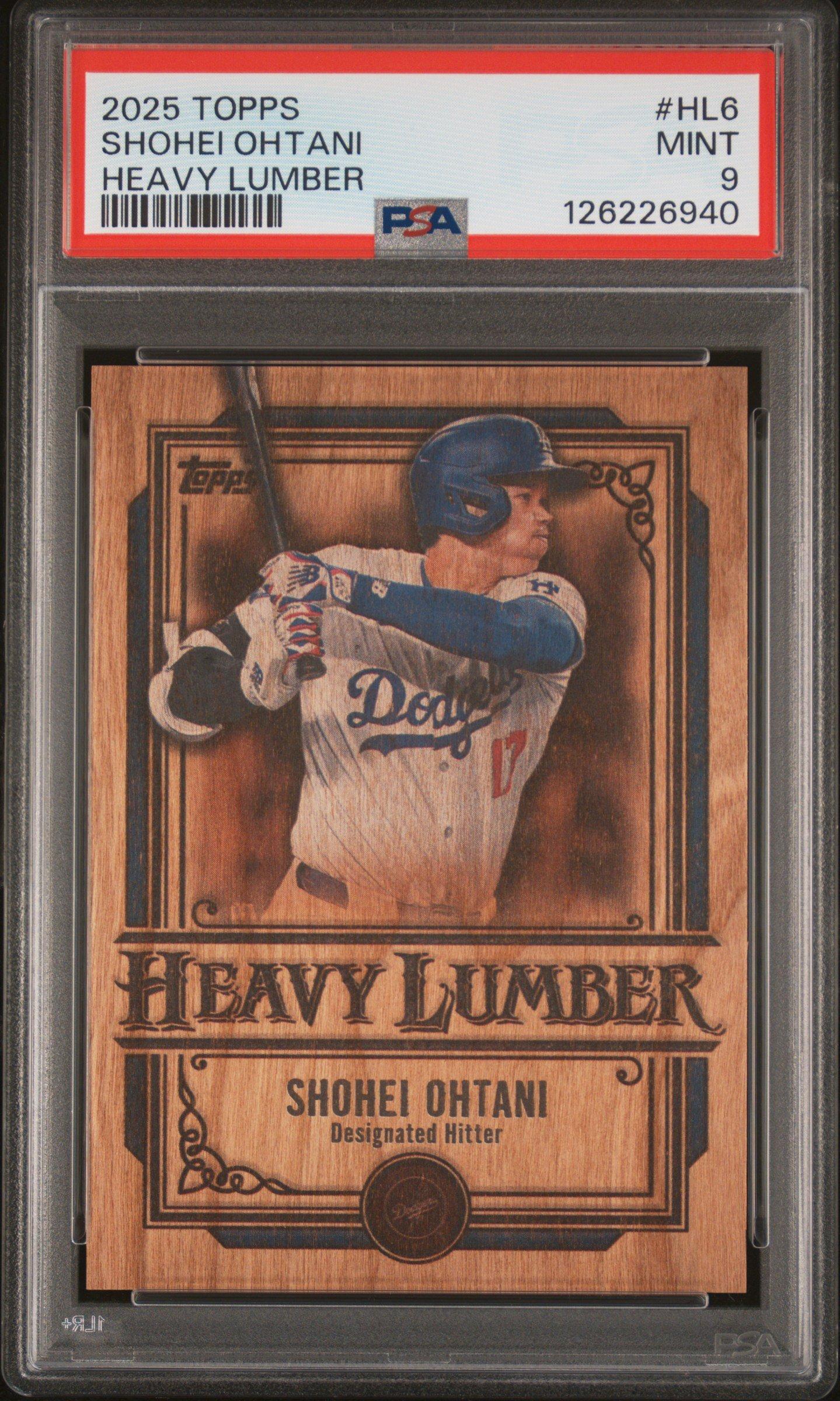【PSA9】大谷翔平 2025 Topps Heavy Lumber #HL-6 2025 Topps Heavy Lumber Hl6 Shohei Ohtani PSA 9 Graded Card | GameStop