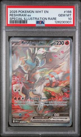 2025 Pokemon Wht En-white Flare 173 Reshiram Ex Black White Rare