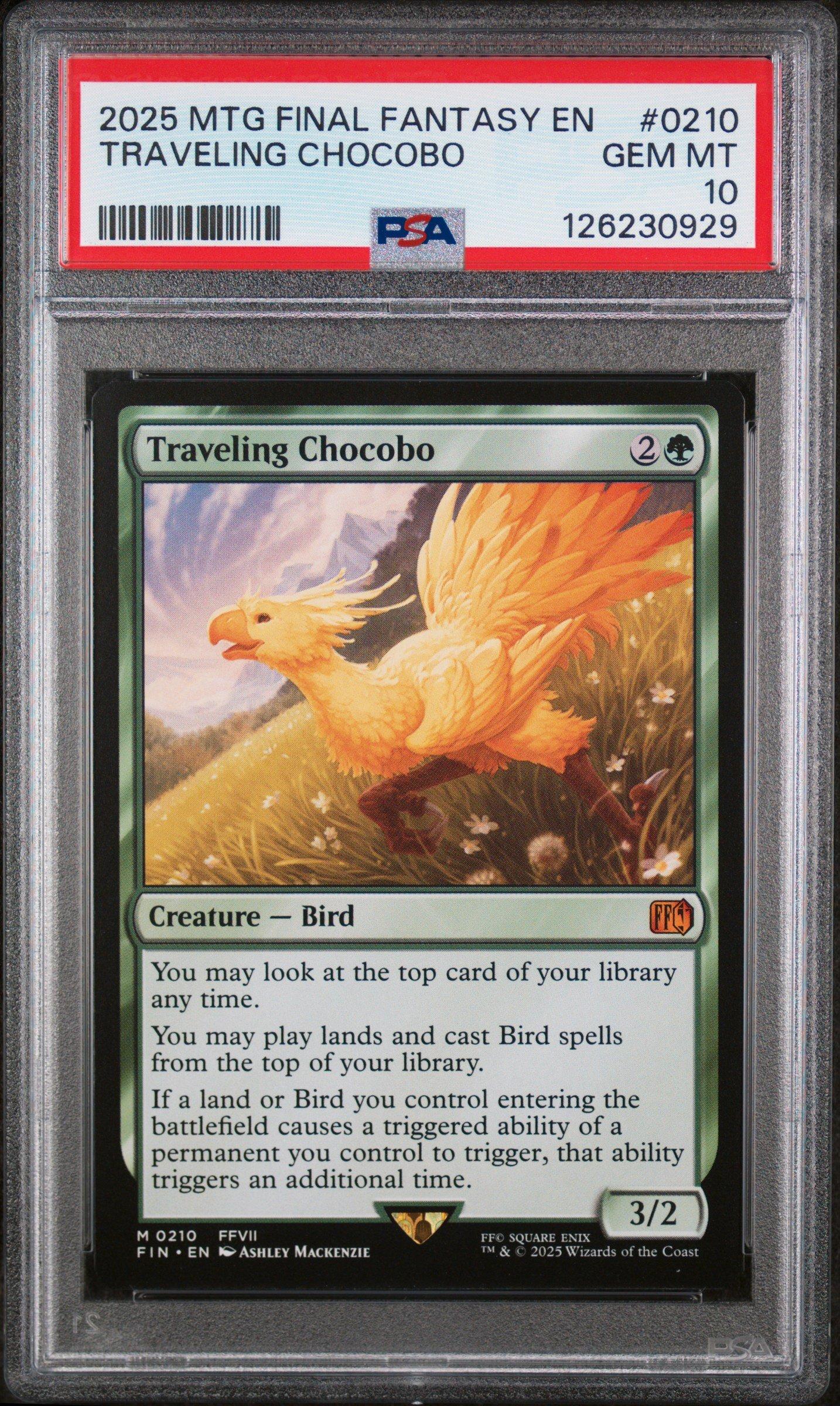 2025 Magic The Gathering Final Fantasy 0210 Traveling Chocobo PSA