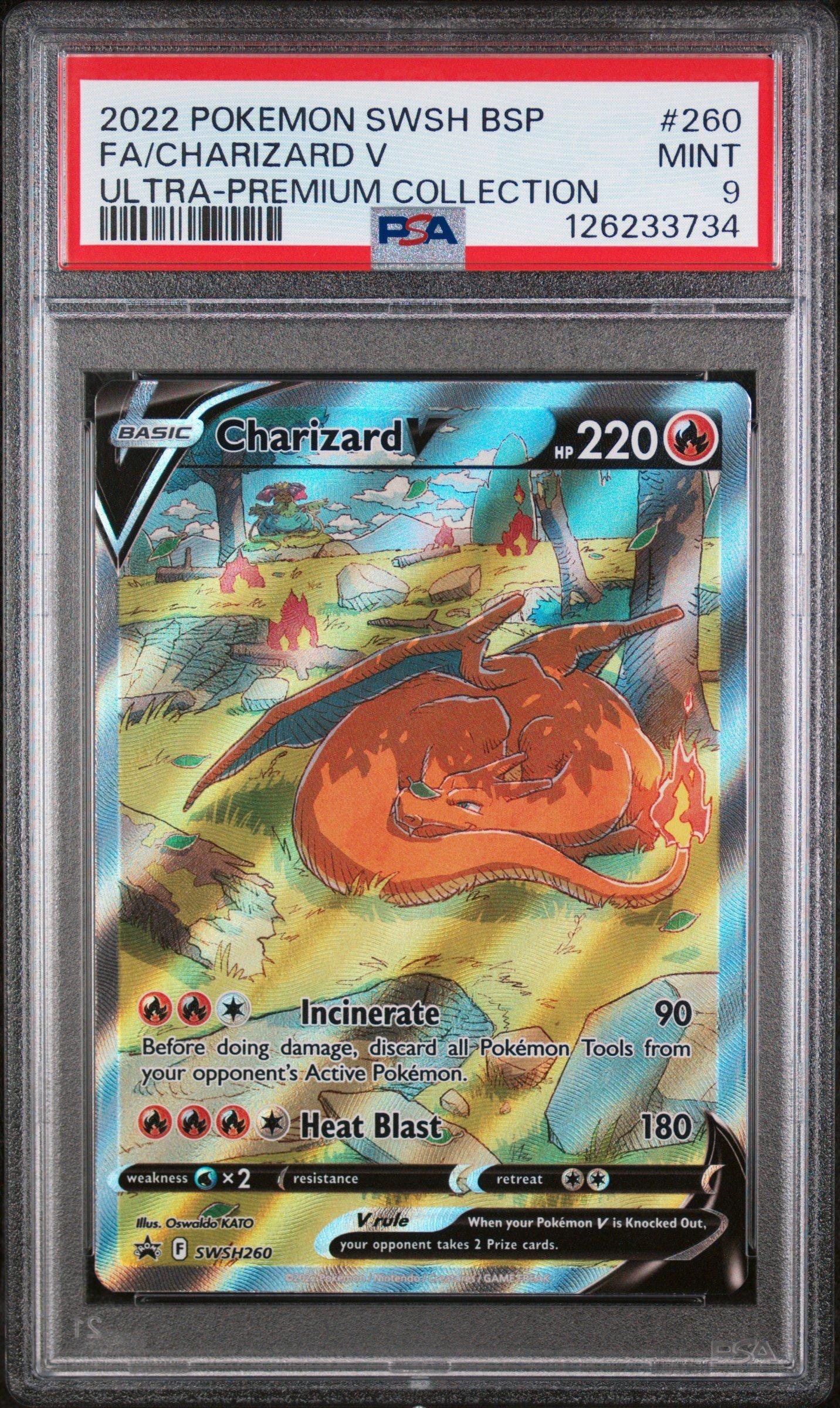 2022 Pokemon Swsh Black Star Promo 260 Full Art/charizard V Sword