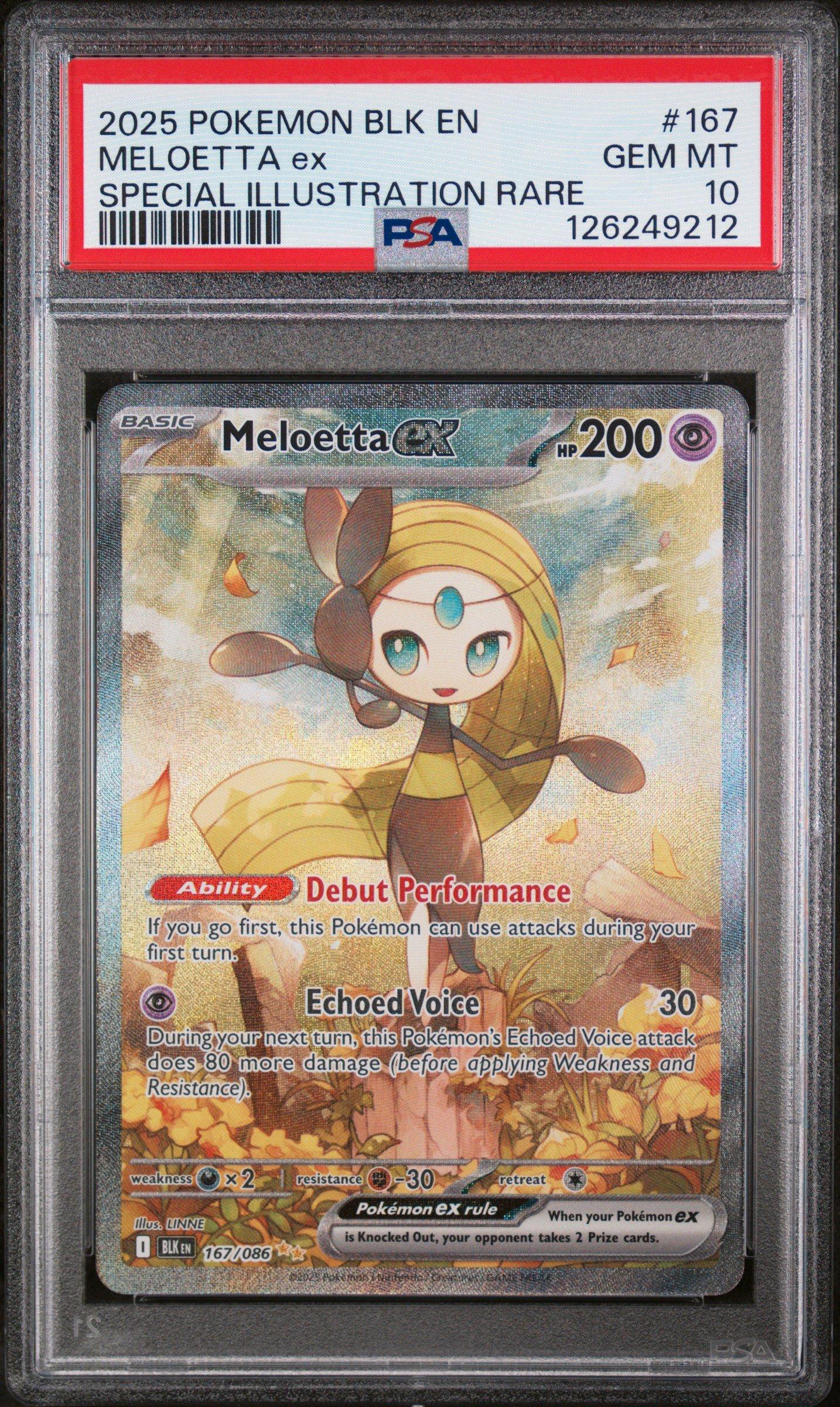 2025 Pokemon Blk En-black Bolt 167 Meloetta Ex Special