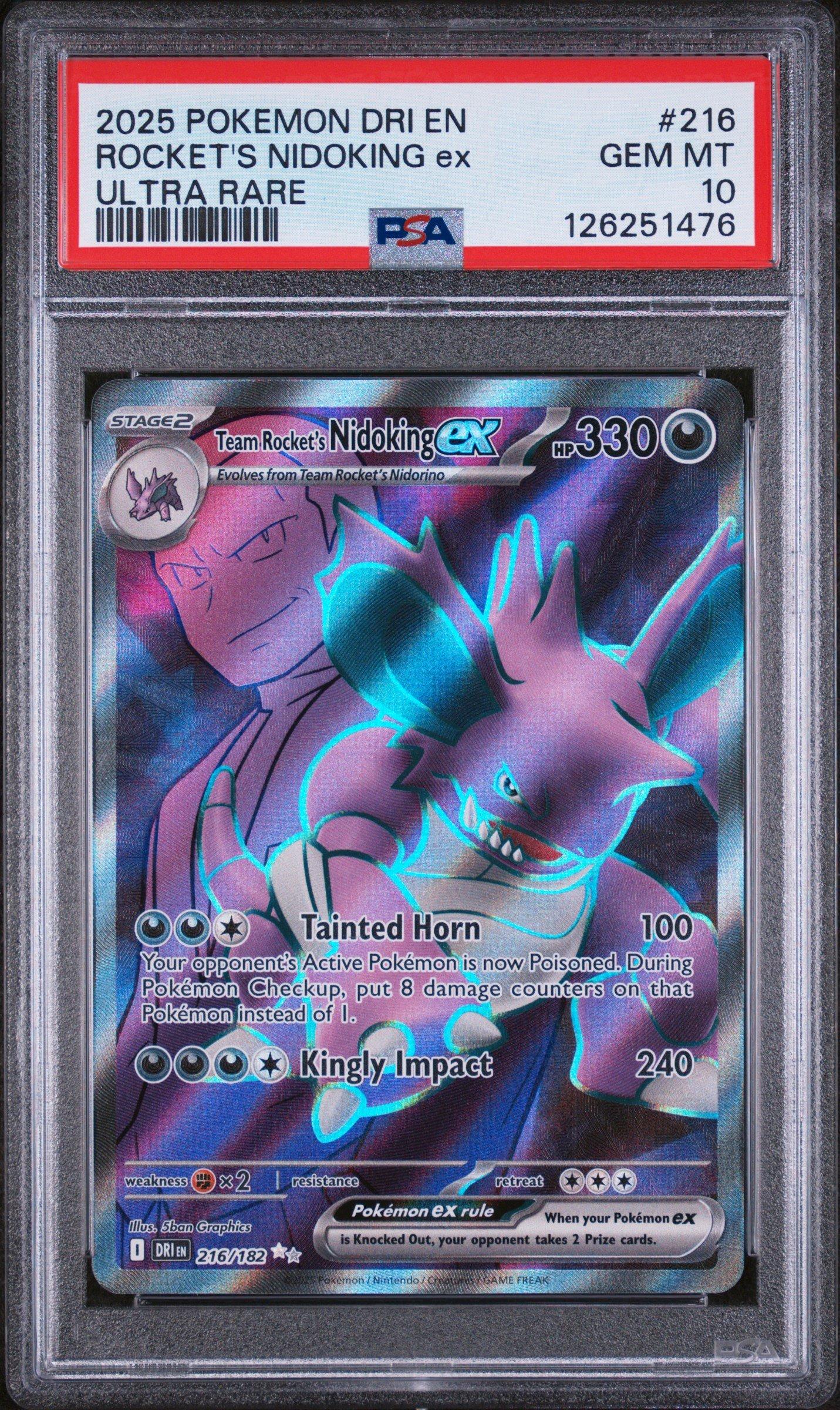 2025 Pokemon Dri En-destined Rivals 216 Team Rocket's Nidoking Ex
