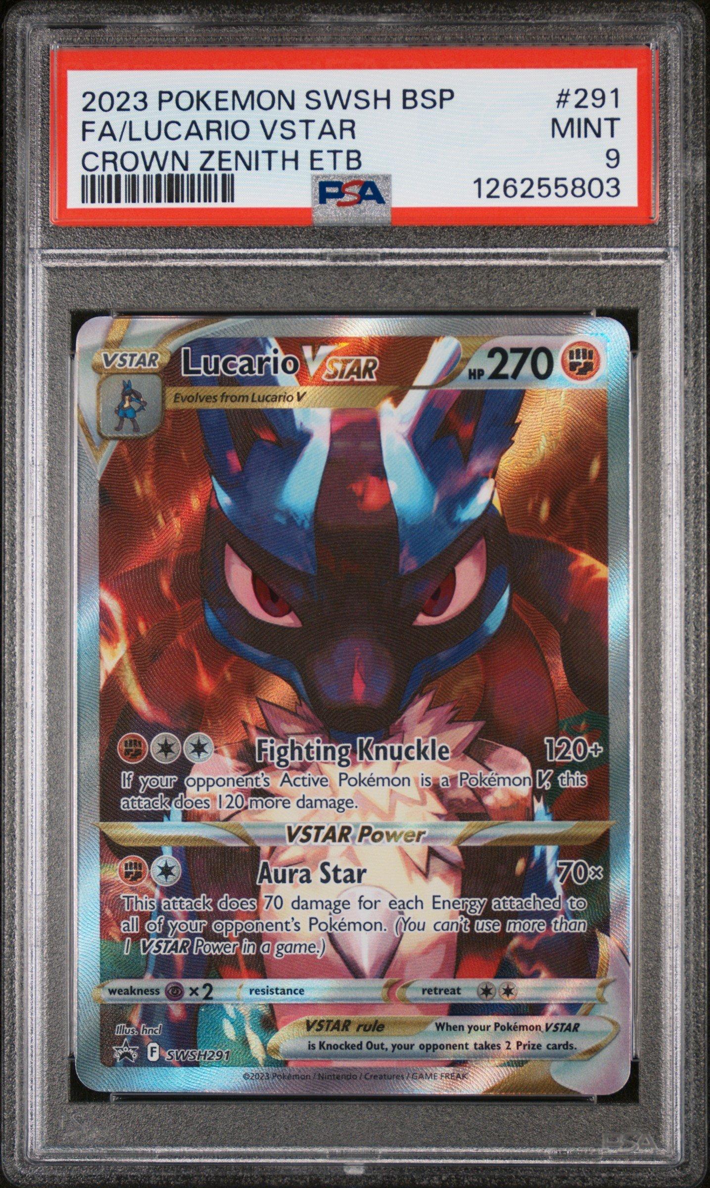 2023 Pokemon Swsh Black Star Promo 291 Full Art/lucario Vstar