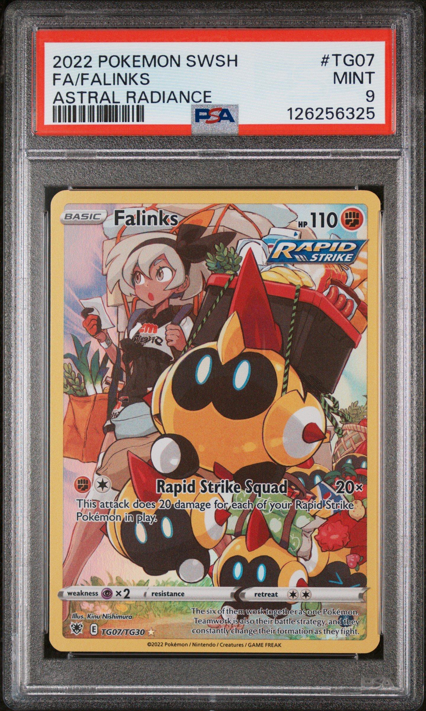 2022 Pokemon Sword & Shield Astral Radiance Tg07 Full Art/falinks