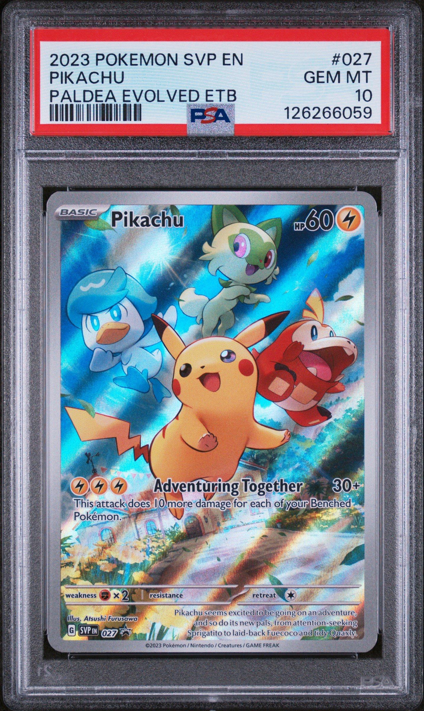 2023 Pokemon Svp En-sv Black Star Promo 027 Pikachu Paldea Evolved