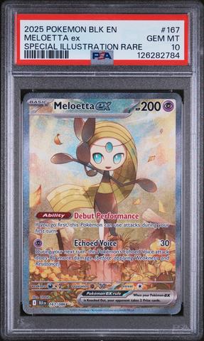2025 Pokemon Blk En-black Bolt 167 Meloetta Ex Special