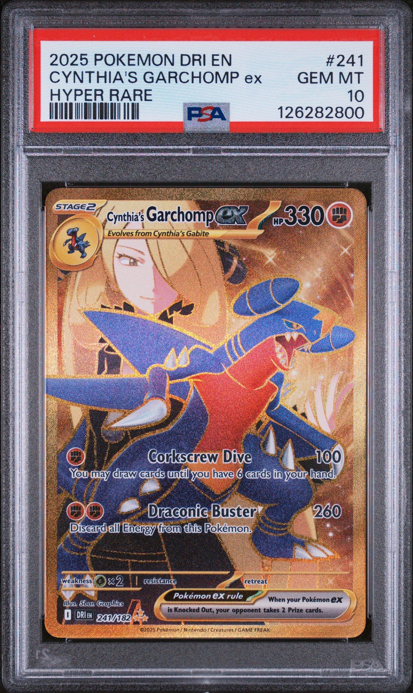 2025 Pokemon Dri En-destined Rivals 241 Cynthia's Garchomp Ex
