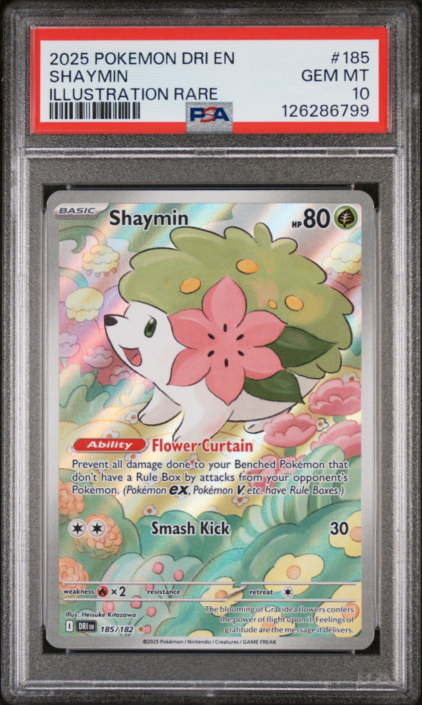 2025 Pokemon Dri En-destined Rivals 185 Shaymin Illustration Rare