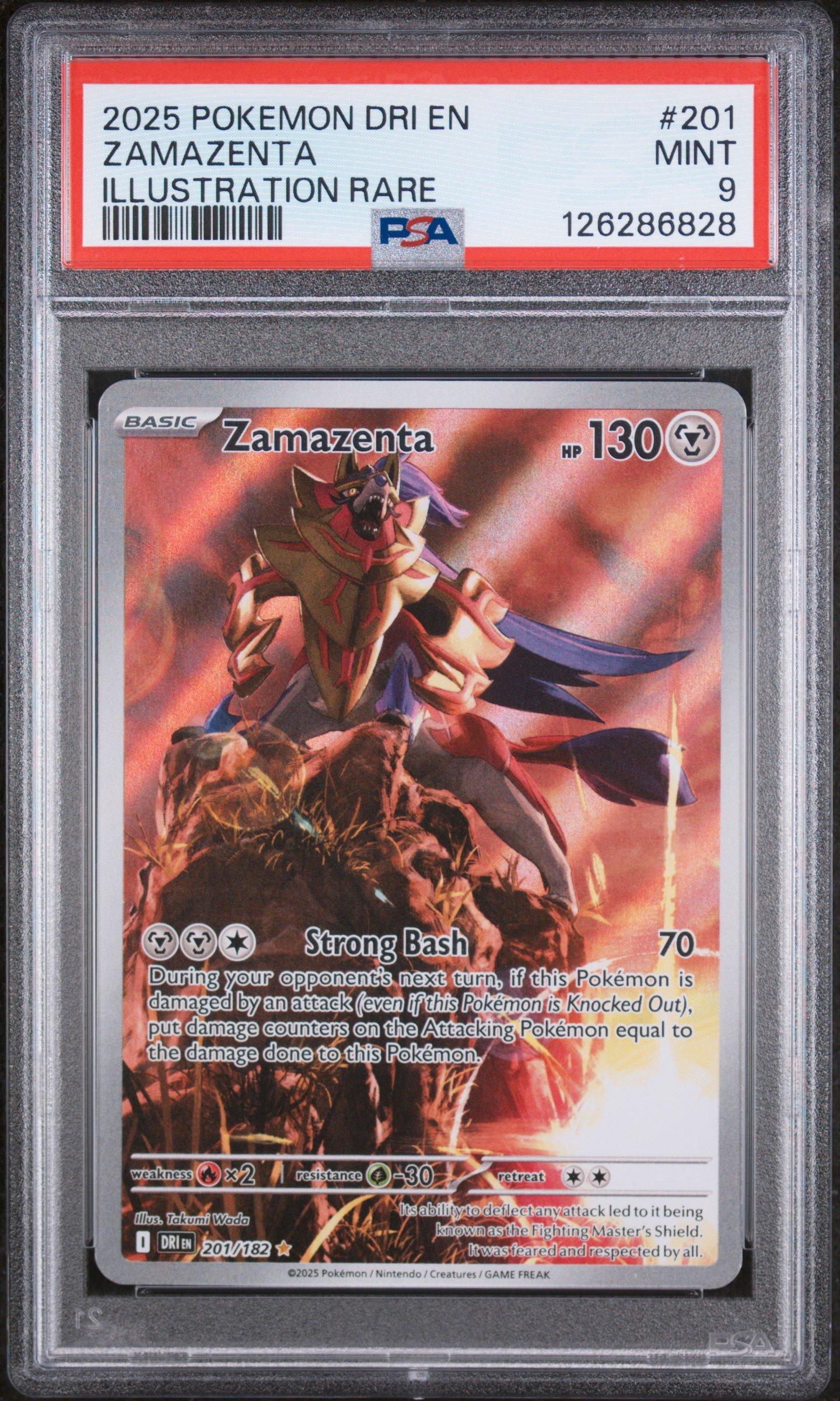 2025 Pokemon Dri En-destined Rivals 201 Zamazenta Illustration