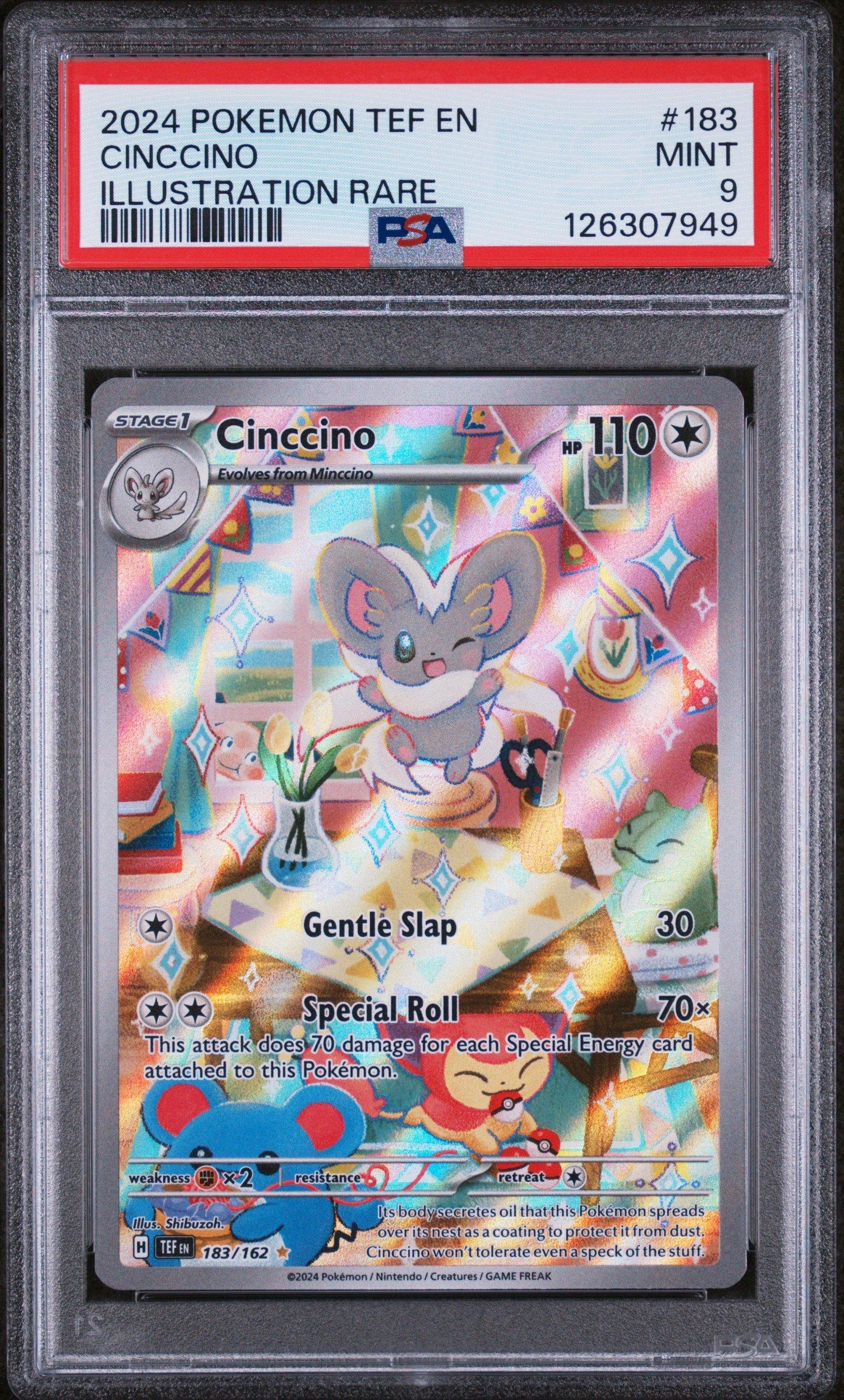 2024 Pokemon Tef En-temporal Forces 183 Cinccino Illustration Rare