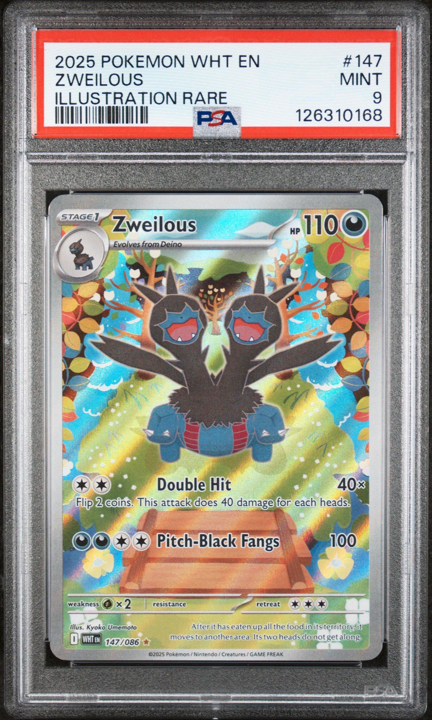 2025 Pokemon Wht En-white Flare 147 Zweilous Illustration Rare PSA