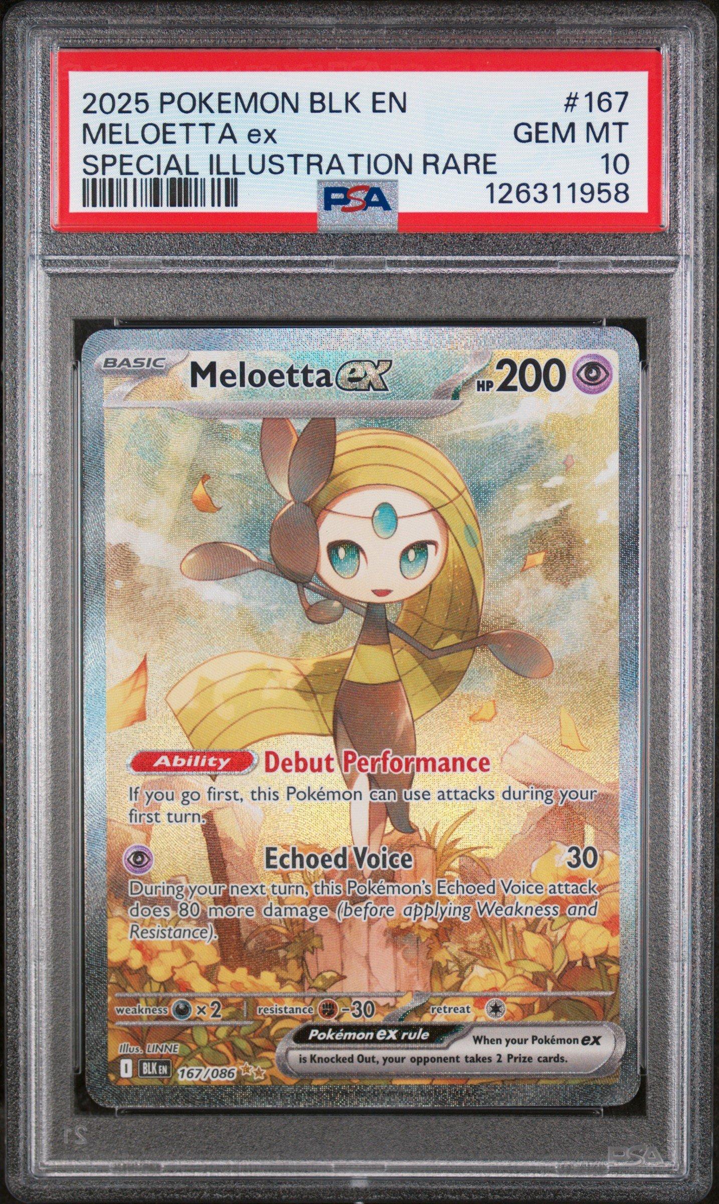 2025 Pokemon Blk En-black Bolt 167 Meloetta Ex Special