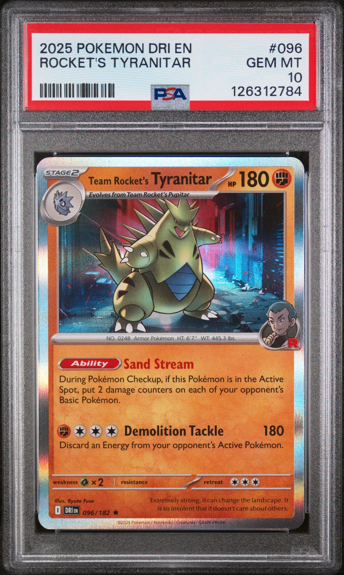 2025 Pokemon Dri En-destined Rivals 096 Team Rocket's Tyranitar
