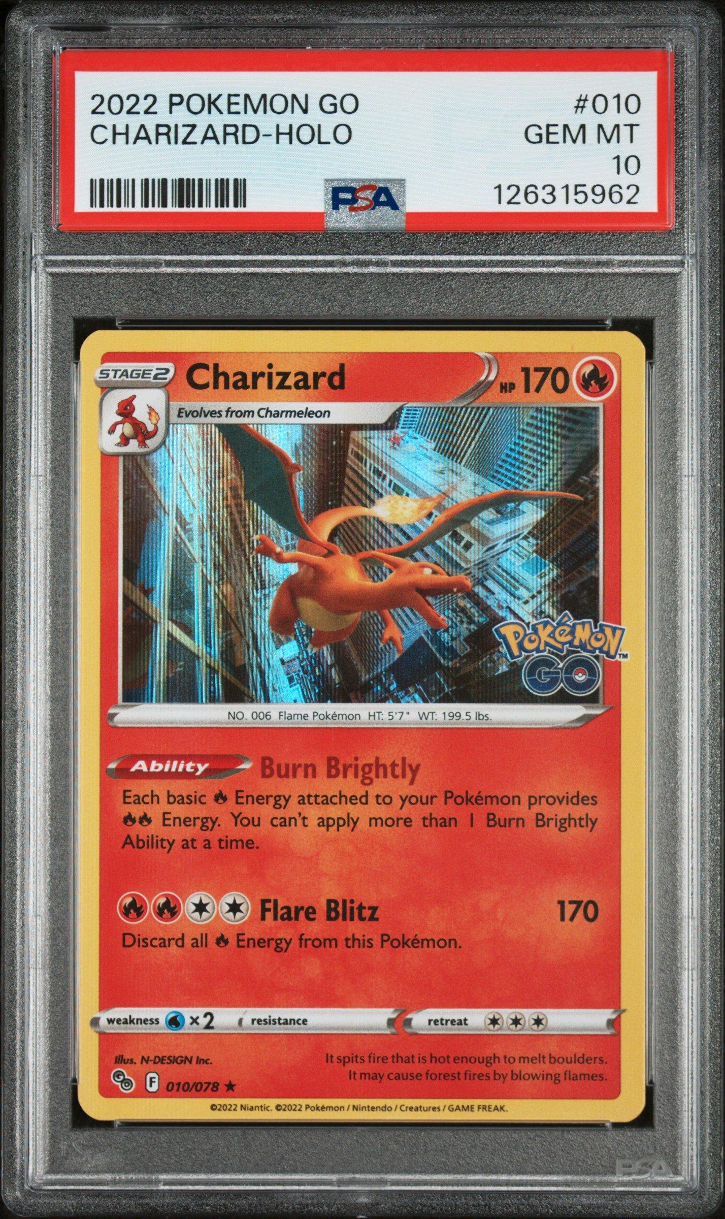 Pokémon GO Charizard PSA10 PSA 10 Gem Mint Radiant Charizard 011/071 K Japanese Pokemon Go