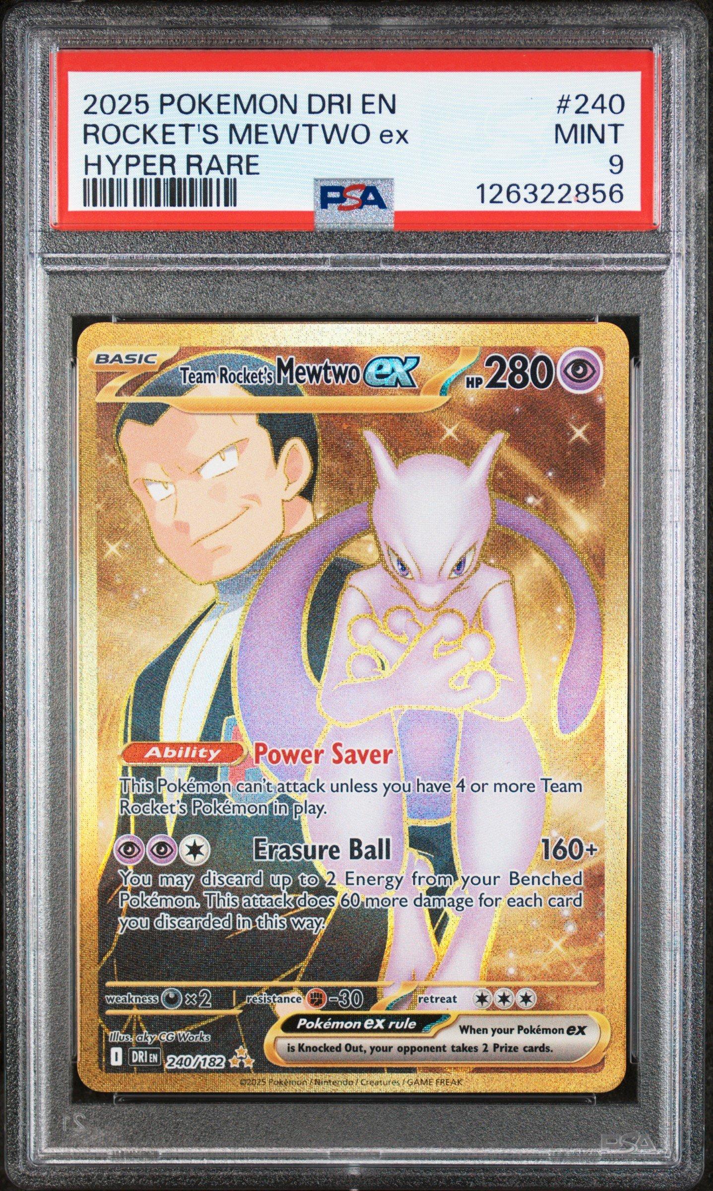 2025 Pokemon Dri En-destined Rivals 240 Team Rocket's Mewtwo Ex