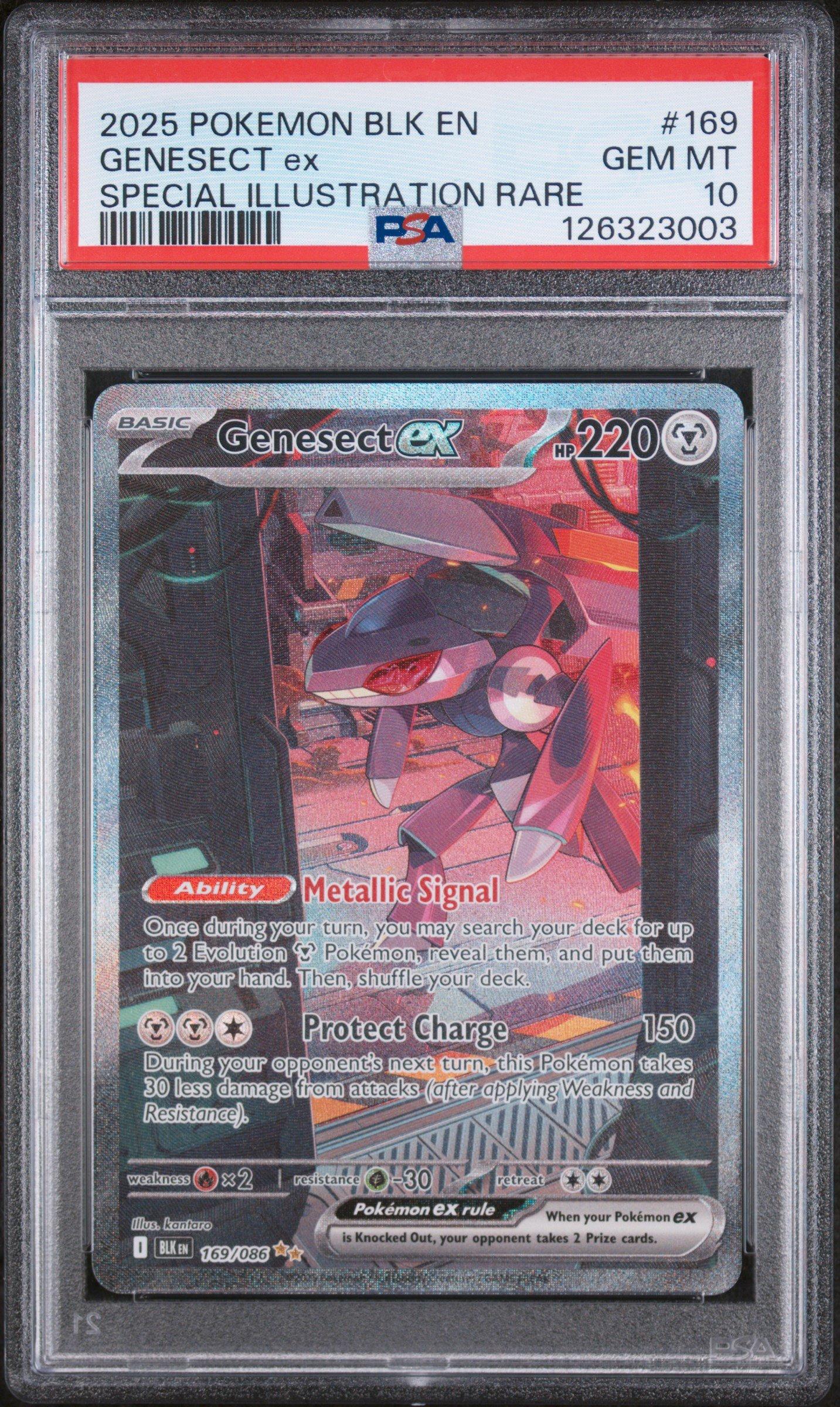2025 Pokemon Blk En-black Bolt 169 Genesect Ex Special