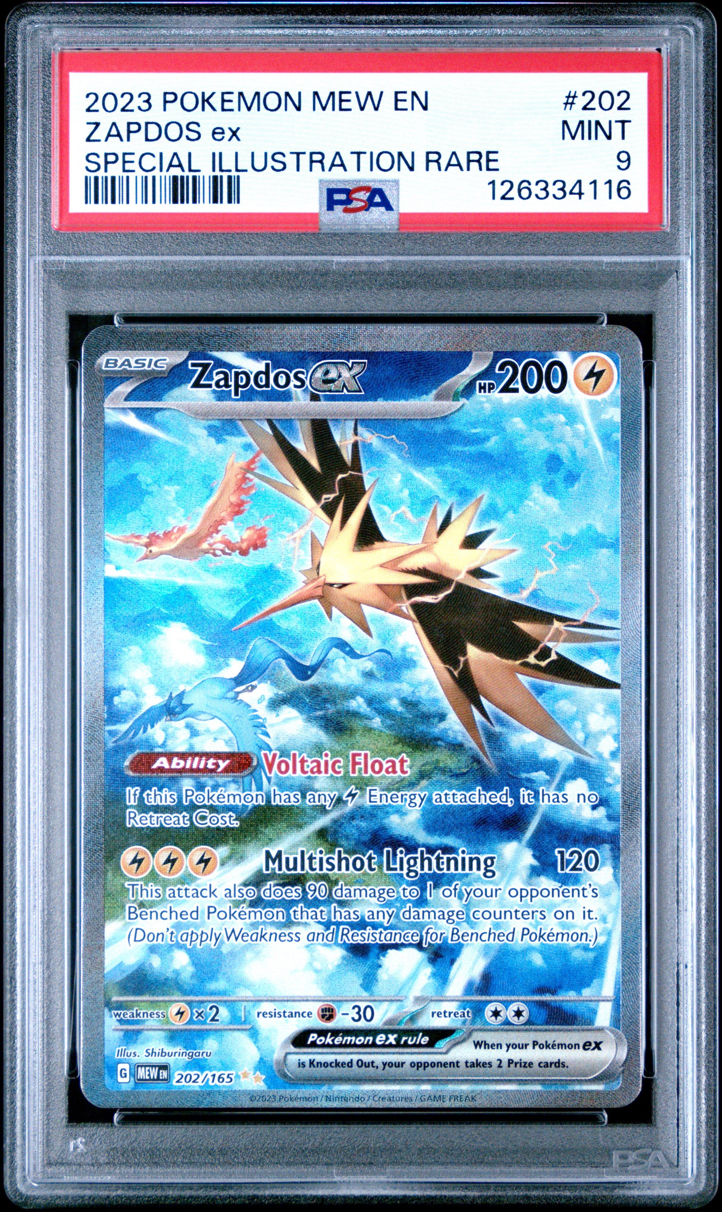 2023 Pokemon Mew En-151 202 Zapdos Ex Special Illustration Rare