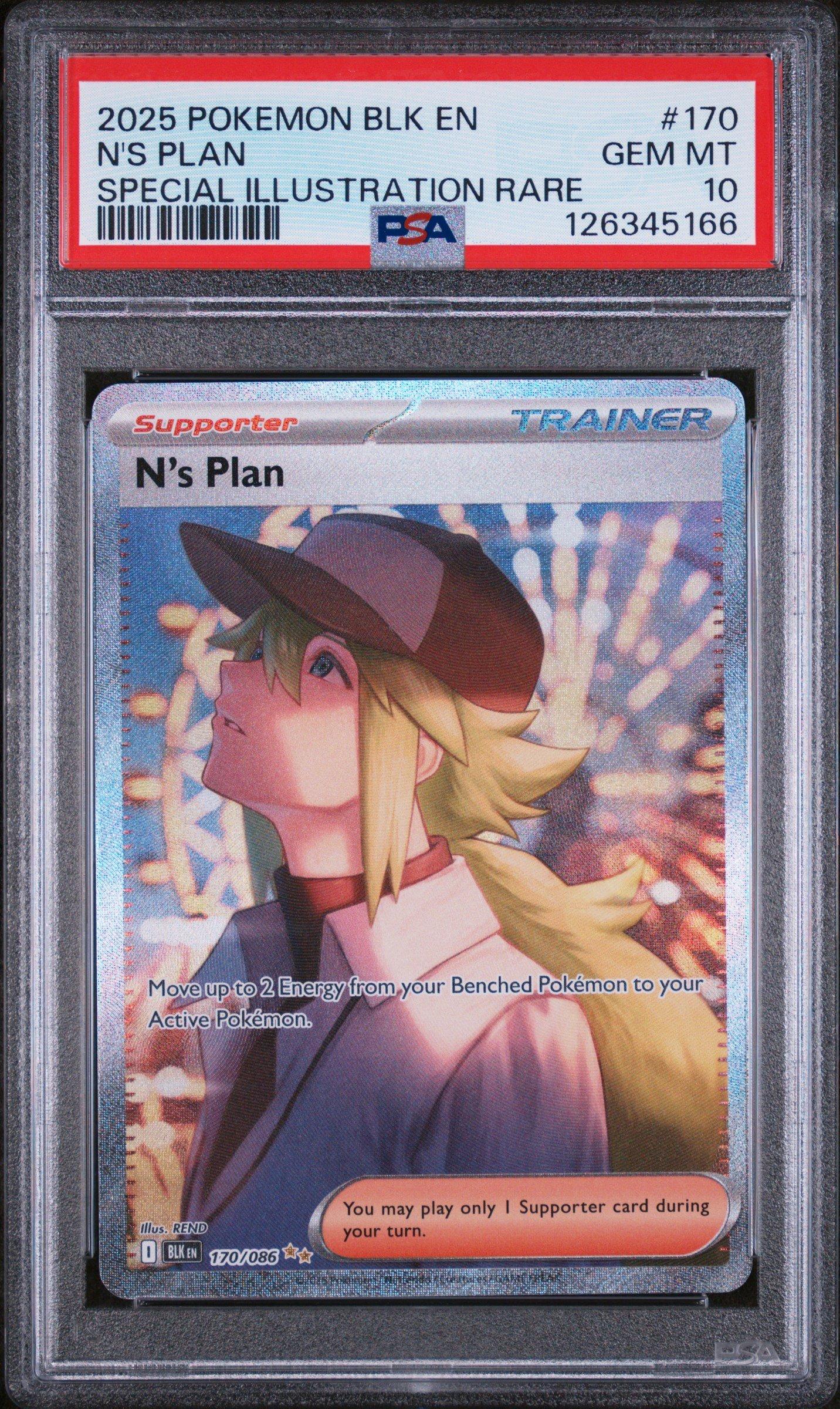 2025 Pokemon Blk En-black Bolt 170 N's Plan Special Illustration Rare PSA  10 Graded Card | GameStop