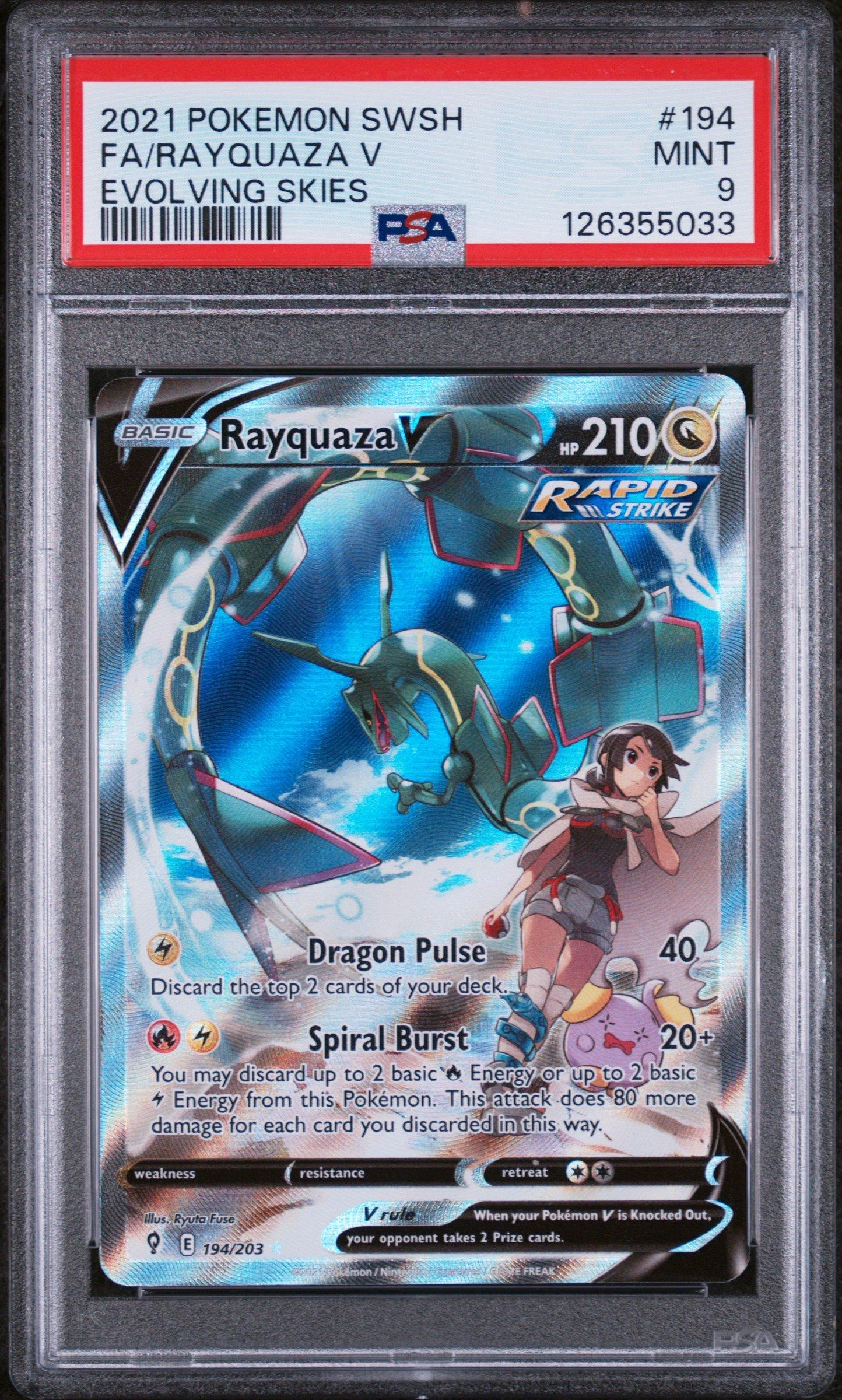 2021 Pokemon Sword & Shield Evolving Skies 194 Full Art/rayquaza V