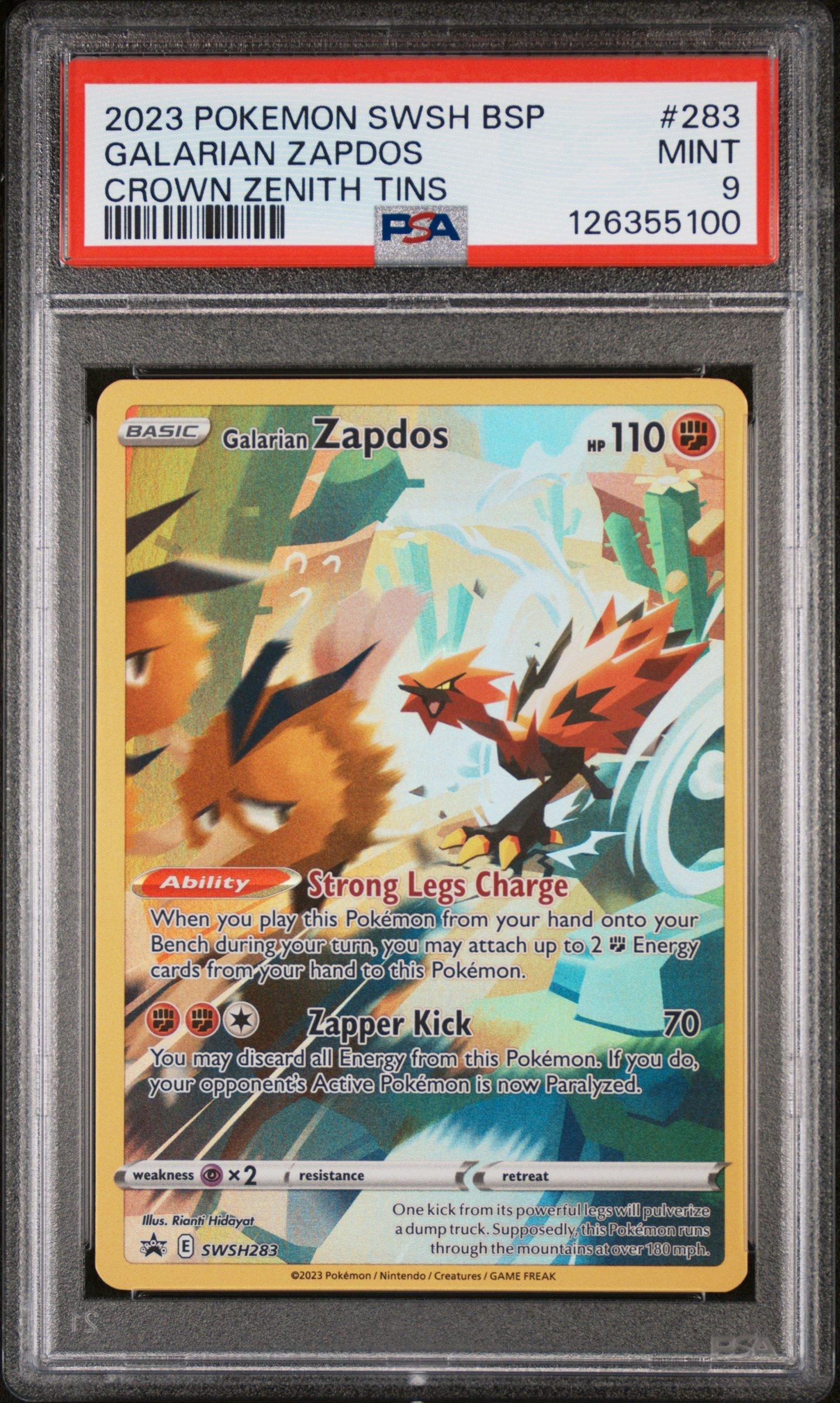 2023 Pokemon Swsh Black Star Promo 283 Galarian Zapdos Crown
