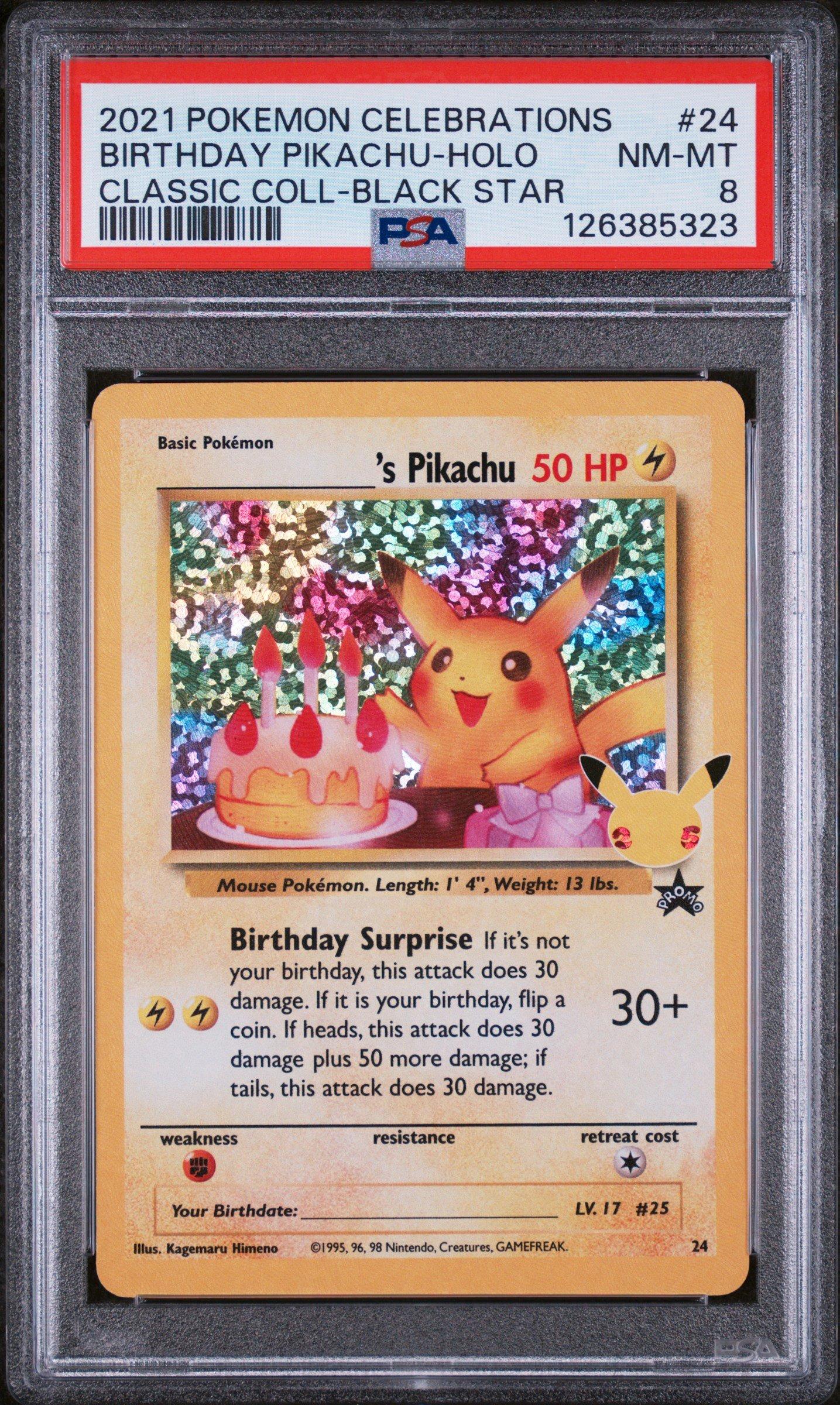 2021 Pokemon Celebrations Classic Collection 24 Birthday Pikachu
