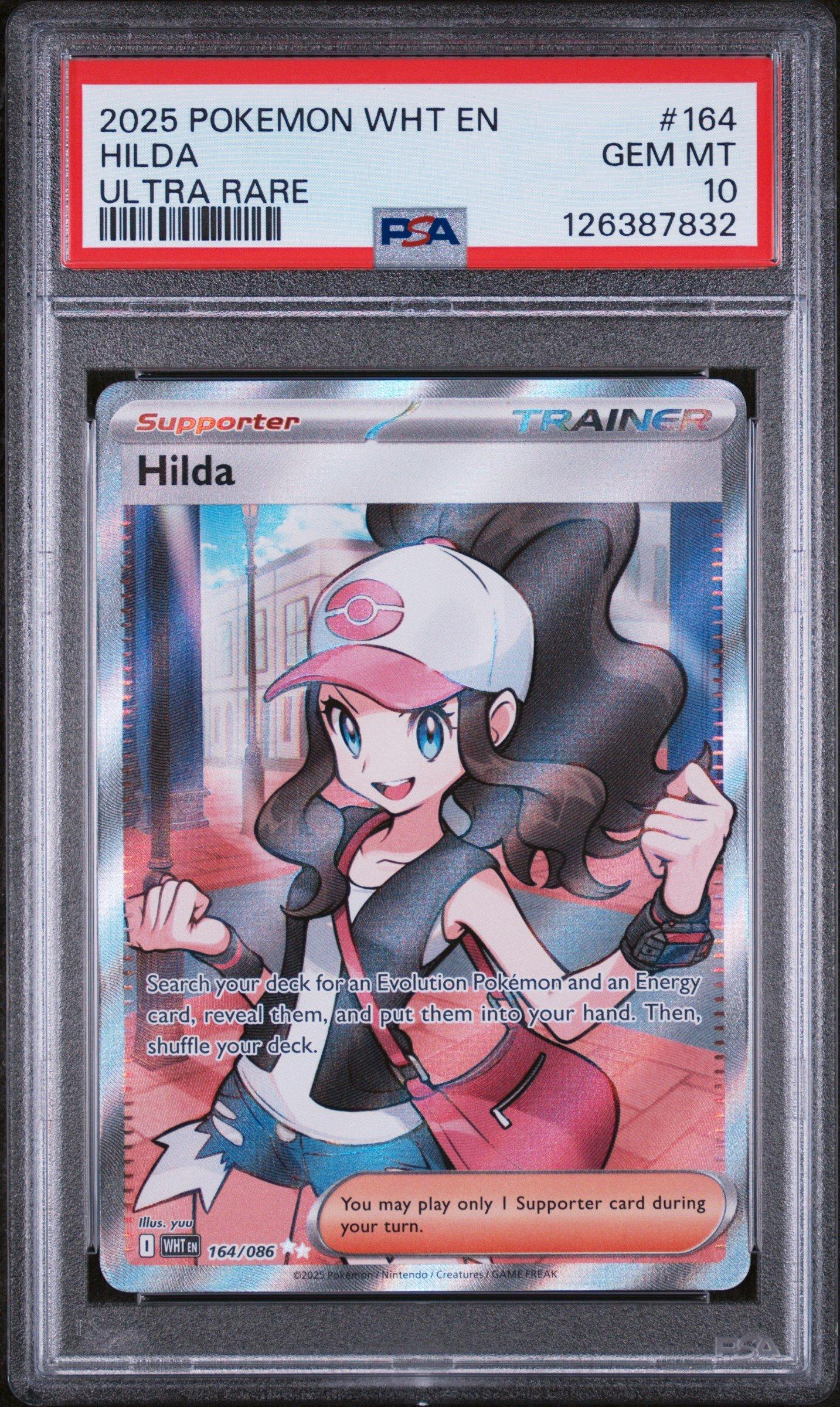 2025 Pokemon Wht En-white Flare 164 Hilda Ultra Rare PSA 10 Graded