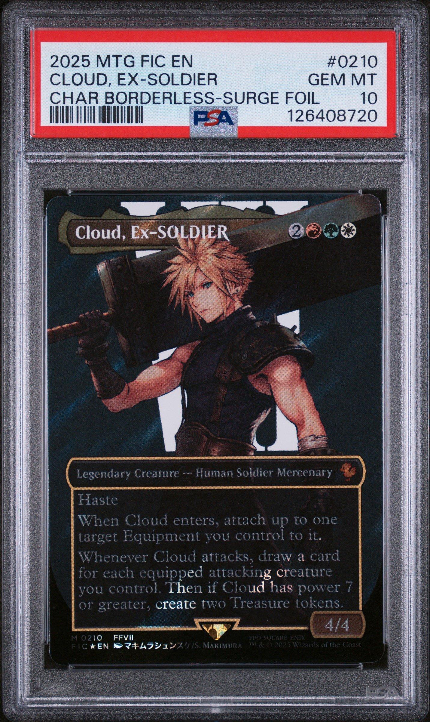 【PSA10】MTG クラウド・ストライフ FOIL 2025 Magic The Gathering Final Fantasy Commander 0210 Cloud, Ex