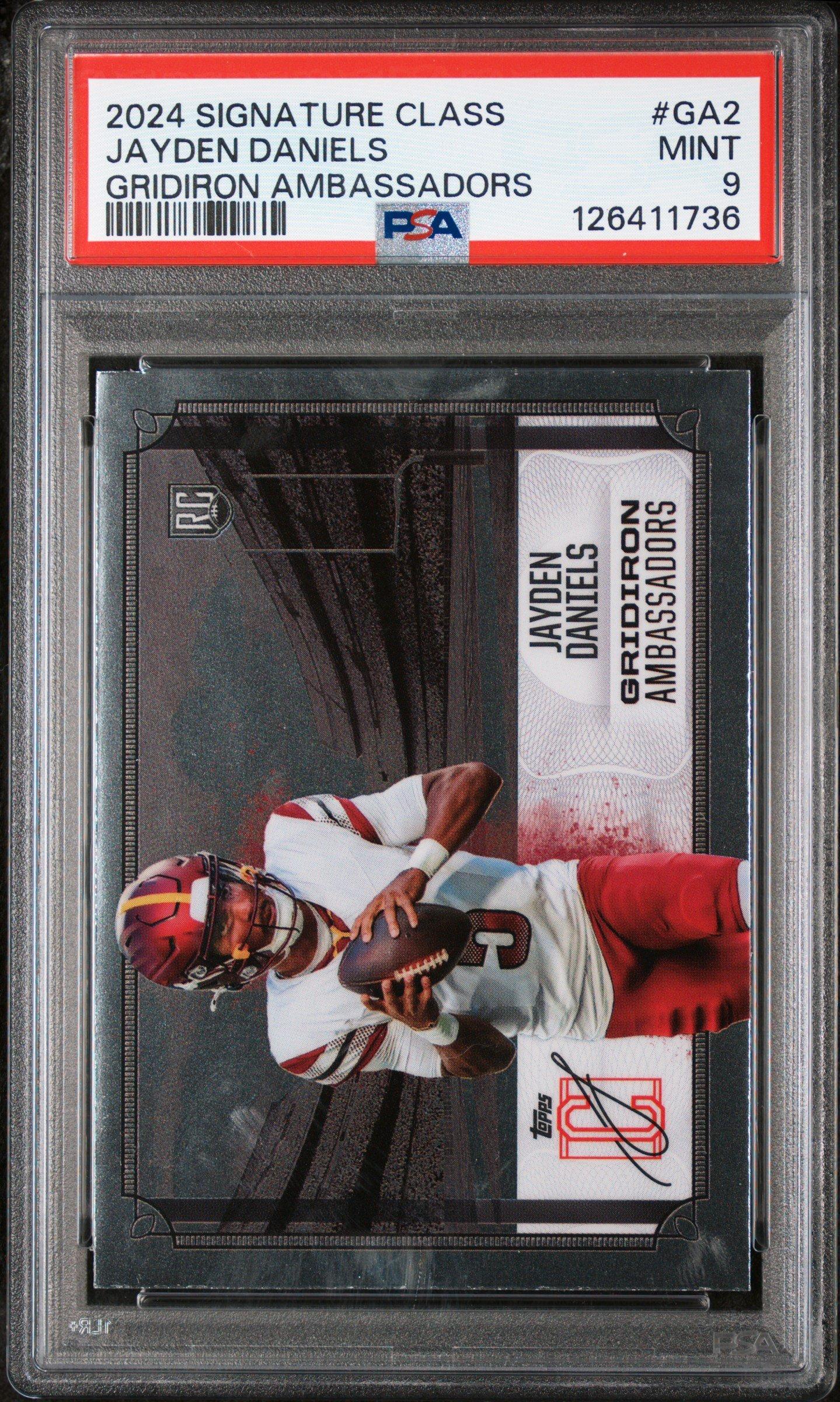 2024 Topps Signature Class Gridiron Ambassadors Ga2 Jayden Daniels PSA 9