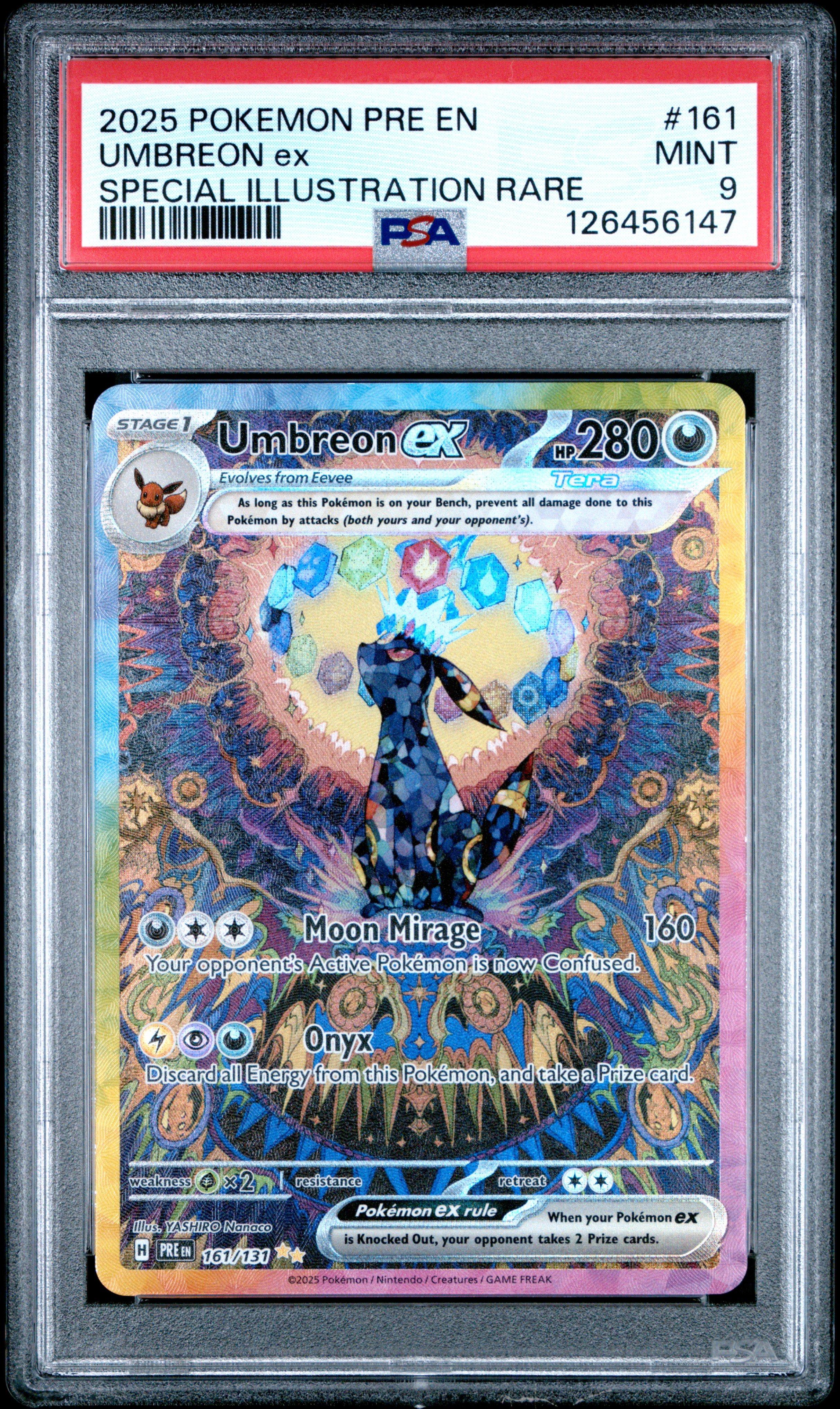 2025 Pokemon Pre En-prismatic Evolutions 161 Umbreon Ex Special