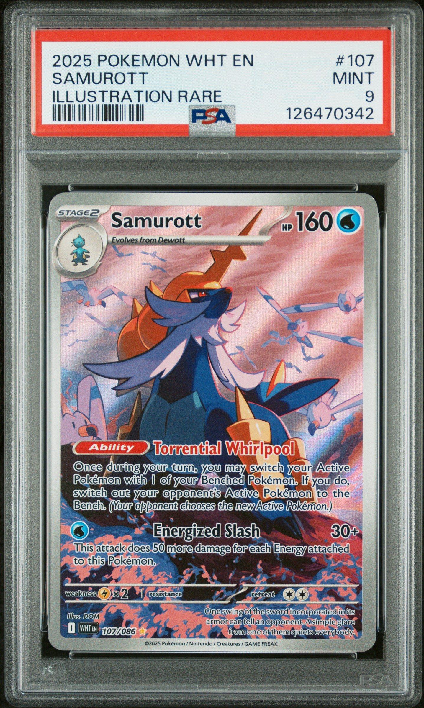 2025 Pokemon Wht En-white Flare 107 Samurott Illustration Rare PSA 9 Graded  Card | GameStop