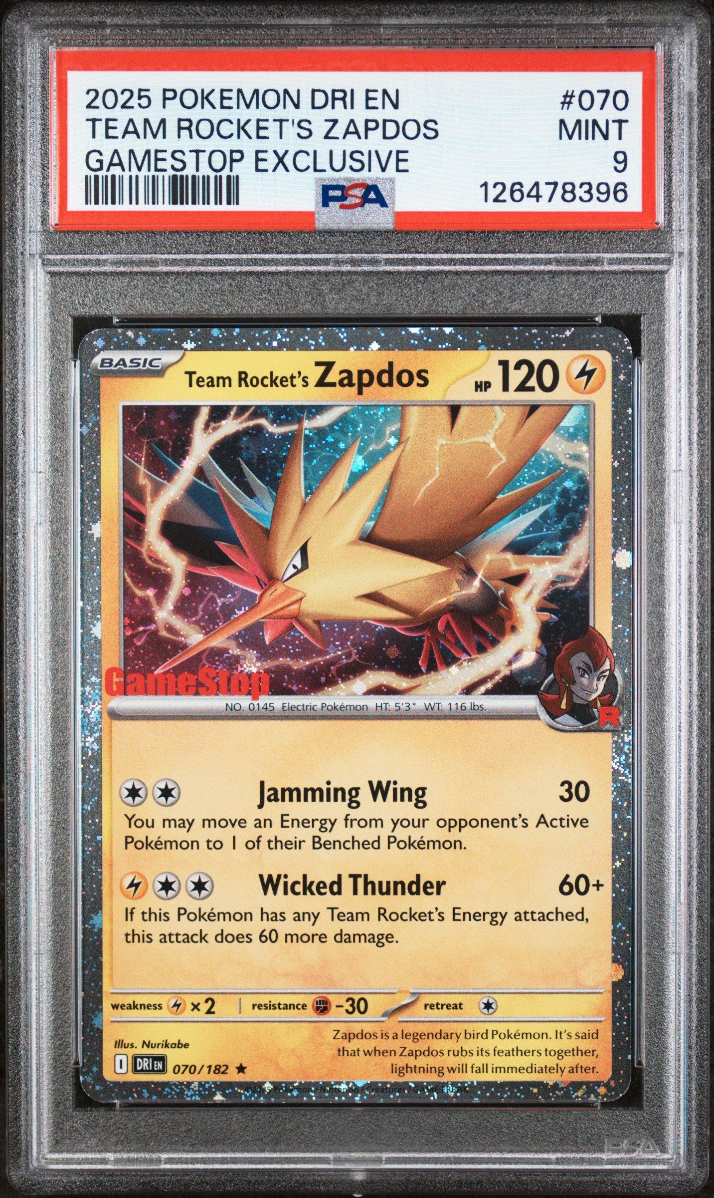 2025 Pokemon Dri En-destined Rivals 070 Team Rocket's Zapdos