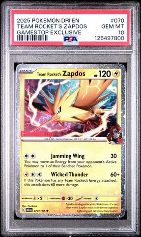 2025 Pokemon Dri En-destined Rivals 070 Team Rocket's Zapdos