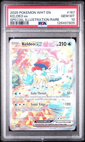2025 Pokemon Wht En-white Flare 167 Keldeo Ex Special Illustration
