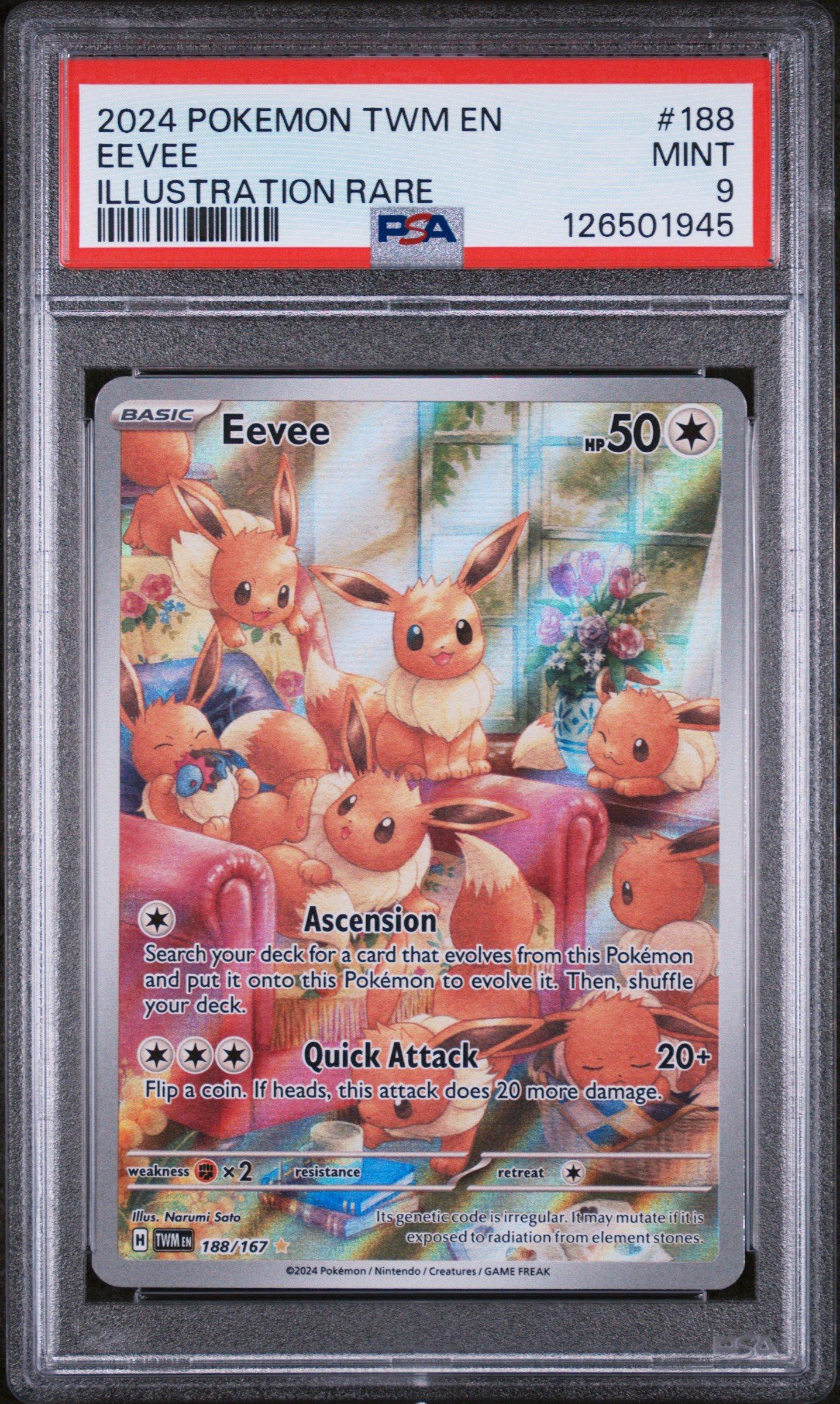 M▽エリザベス・オニール・ヴァーナー (37889) 2024 Pokemon Twm En-twilight Masquerade 188 Eevee Illustration