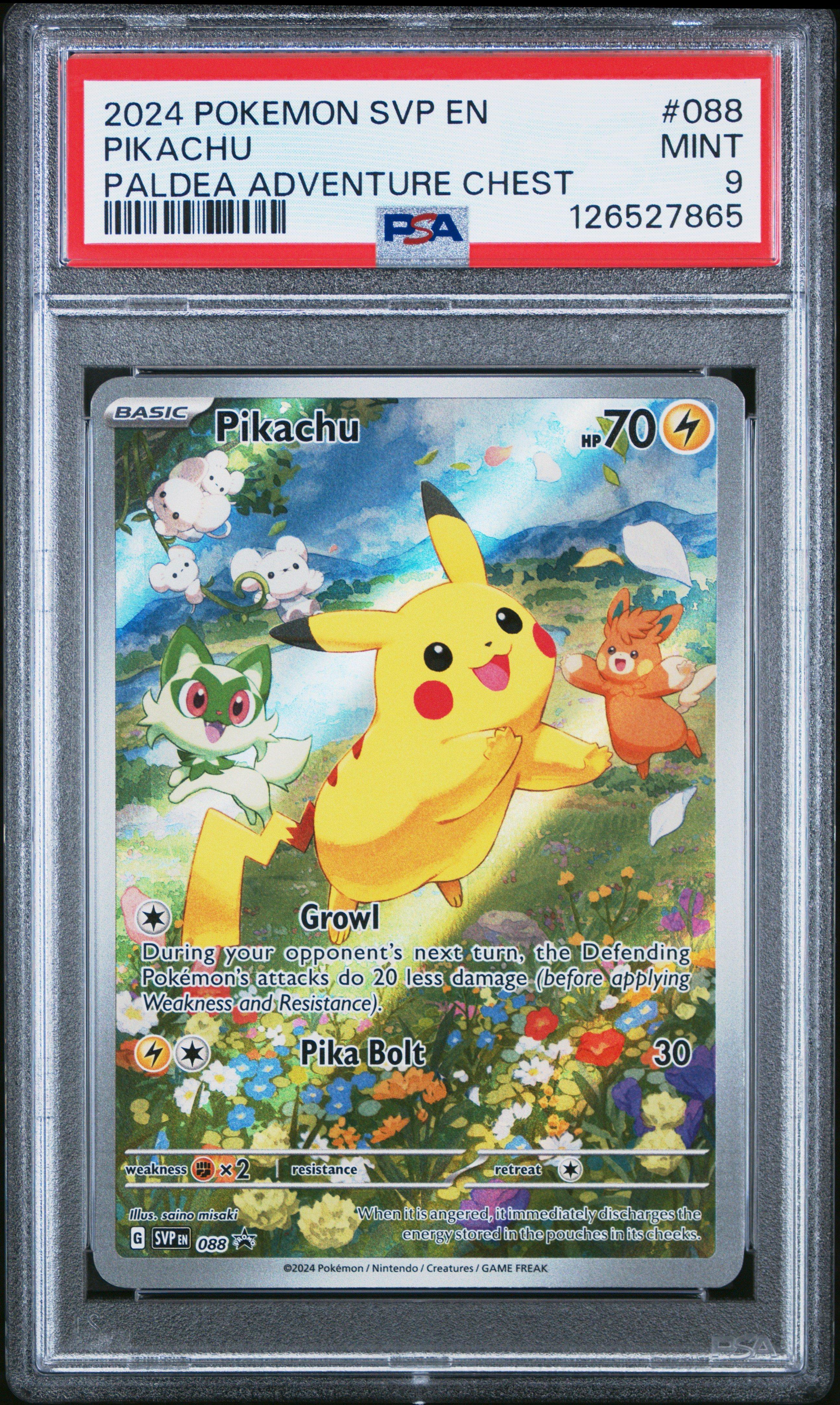 2024 Pokemon Svp En-sv Black Star Promo 088 Pikachu Paldea