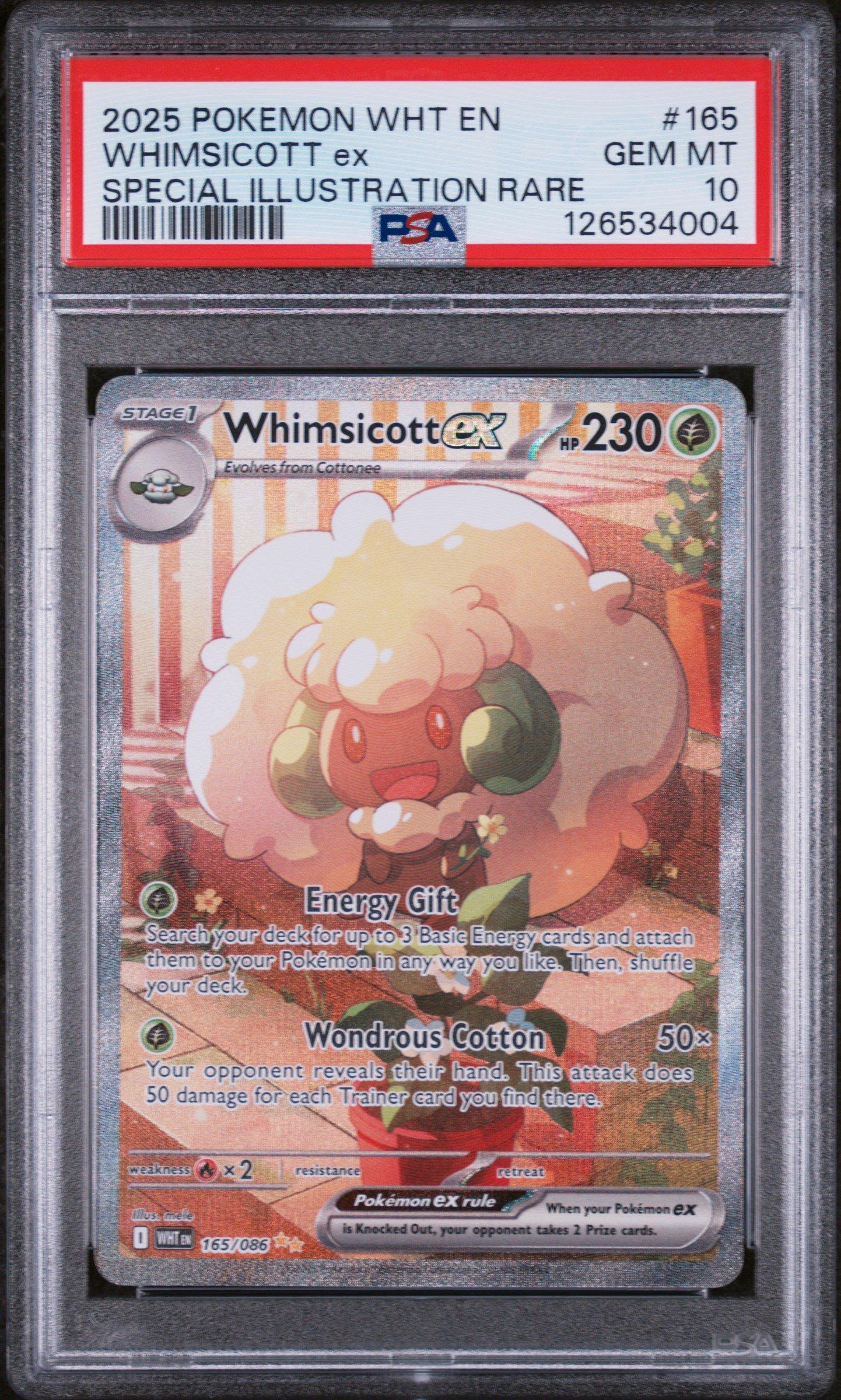 2025 Pokemon Wht En-white Flare 165 Whimsicott Ex Special
